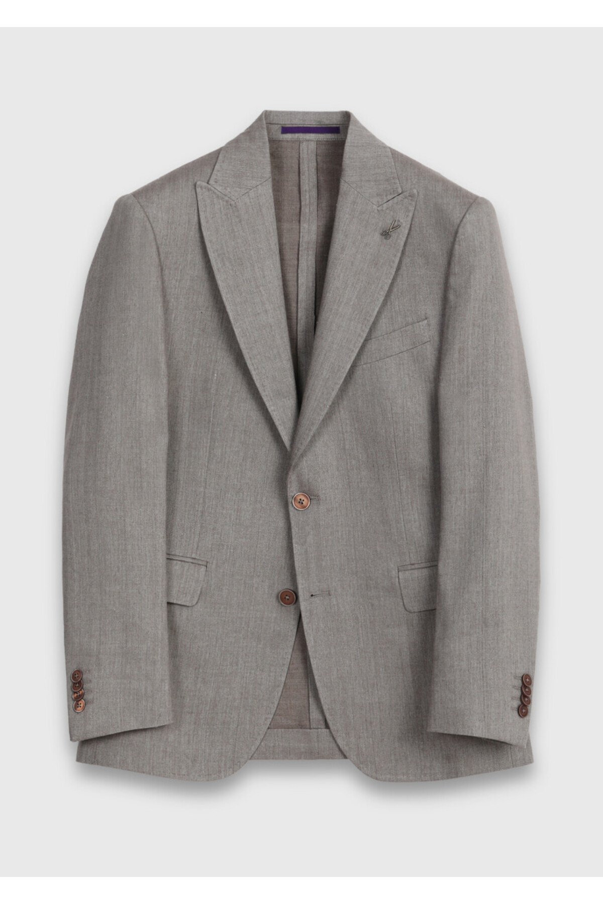 Vizon Desenli Zeroweight Slim Fit Yün Karışımlı Takım Elbise — رنگارنگ 165427 — تصویر 6 از 7