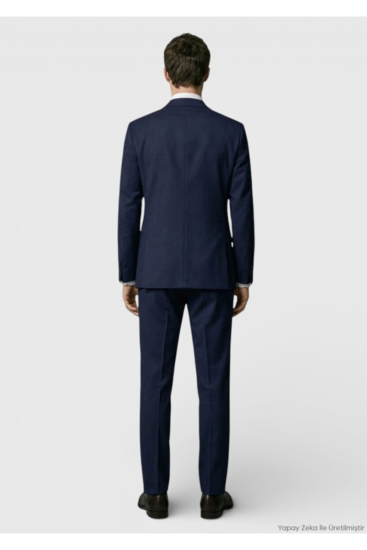 Lacivert Kareli Zeroweight Slim Fit %100 Yün Takım Elbise — رنگارنگ 10155910 — تصویر 4 از 7