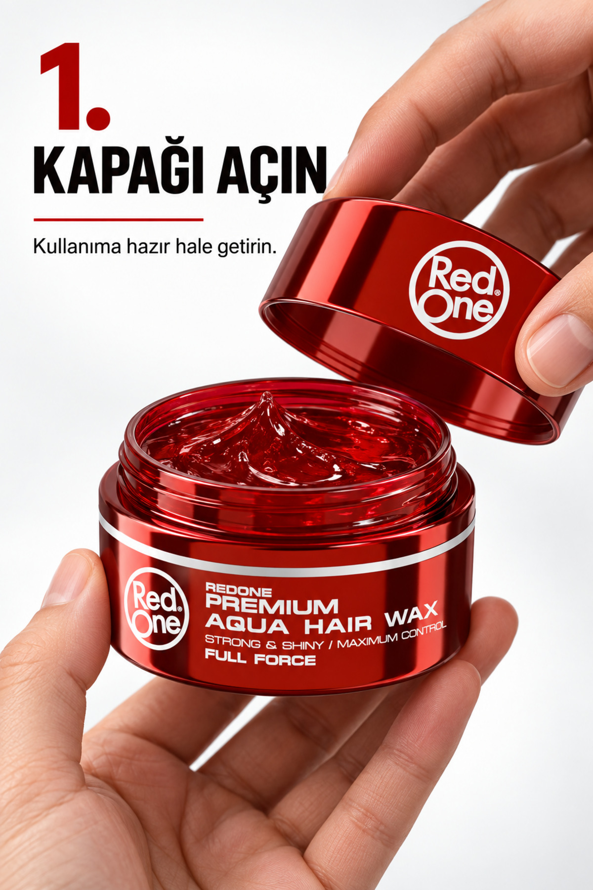 Redone Red Temptation Premium Aqua Hair Wax 100 ML - Kontrollü Saç Stili & Parlak Görünüm — redtemptation — تصویر 5 از 8
