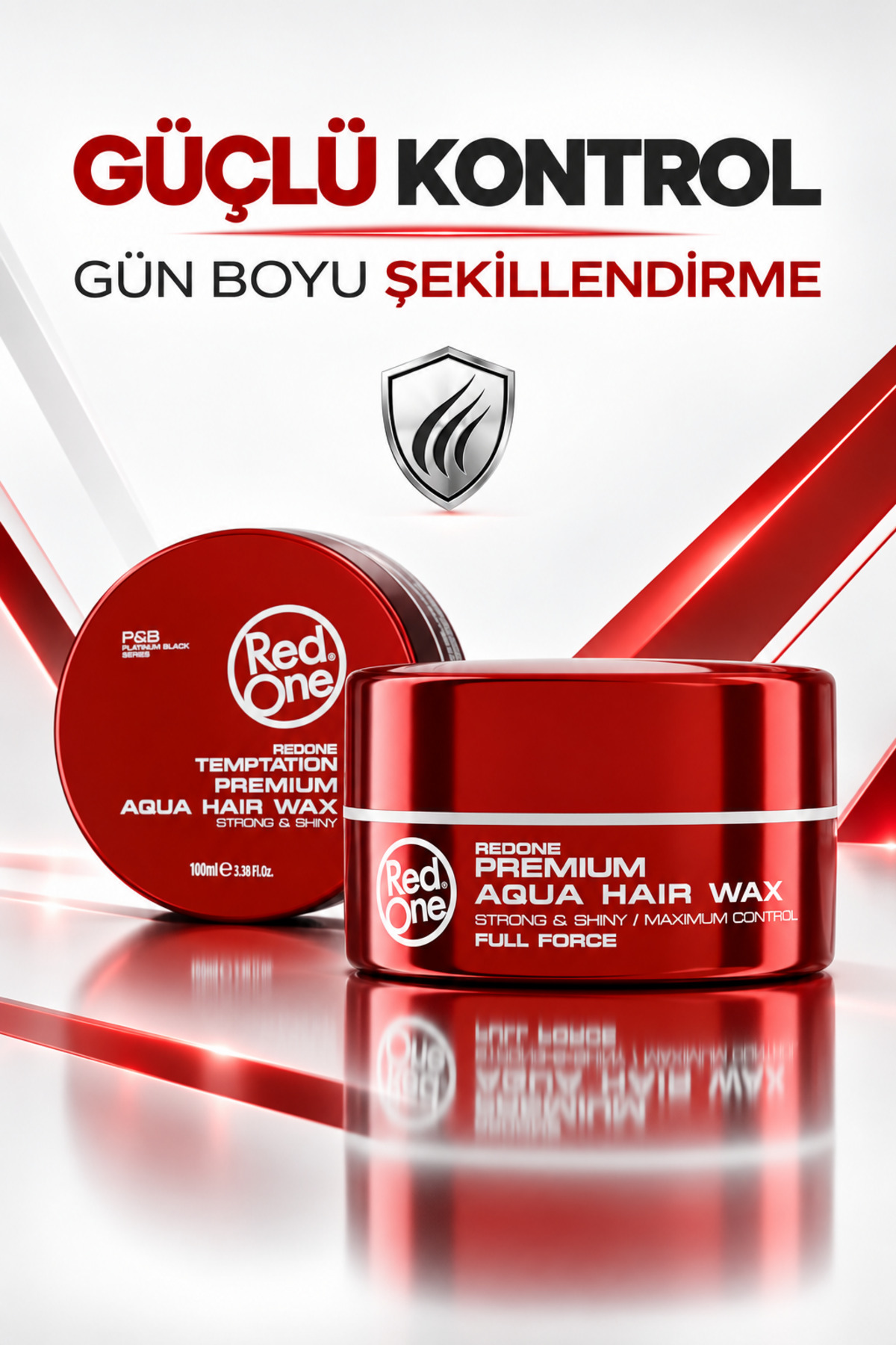 Redone Red Temptation Premium Aqua Hair Wax 100 ML - Kontrollü Saç Stili & Parlak Görünüm — redtemptation — تصویر 2 از 8