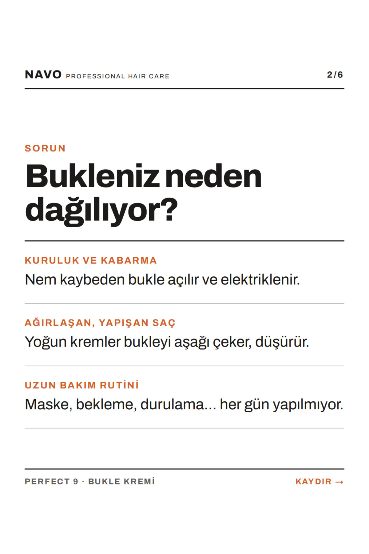 Bukle Belirginleştirici Durulanmayan Saç Kremi - Kıvırcık Saçlar İçin - Sülfatsız - 500ml — Navo-P9-01 — تصویر 3 از 8