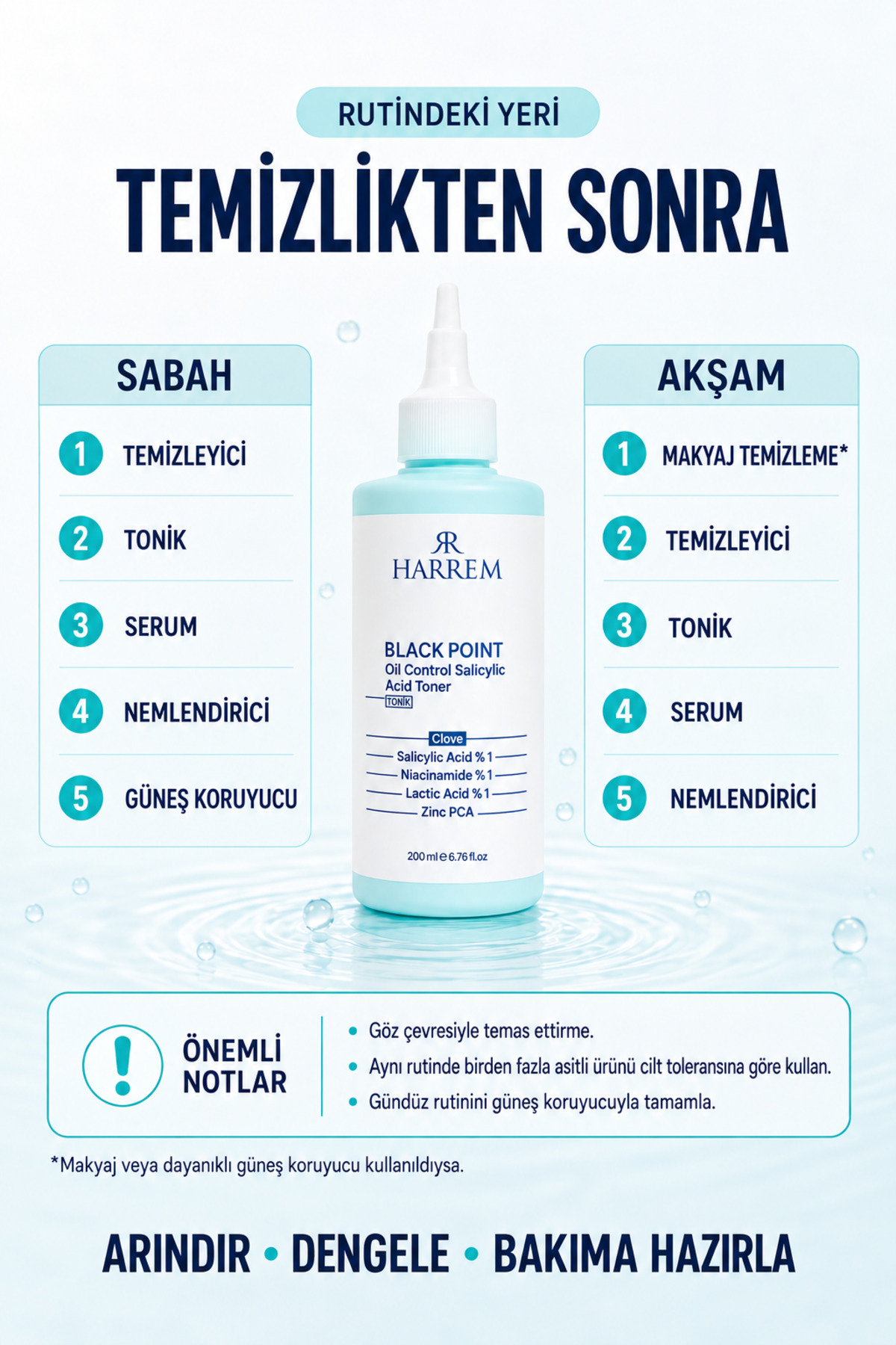 Akneli&yağlı Cilt Tipleri Için Saliyclic Acid Gözenek Sıkılaştırıcı Tonik 200 ml Black P.int — 00538 — تصویر 7 از 7
