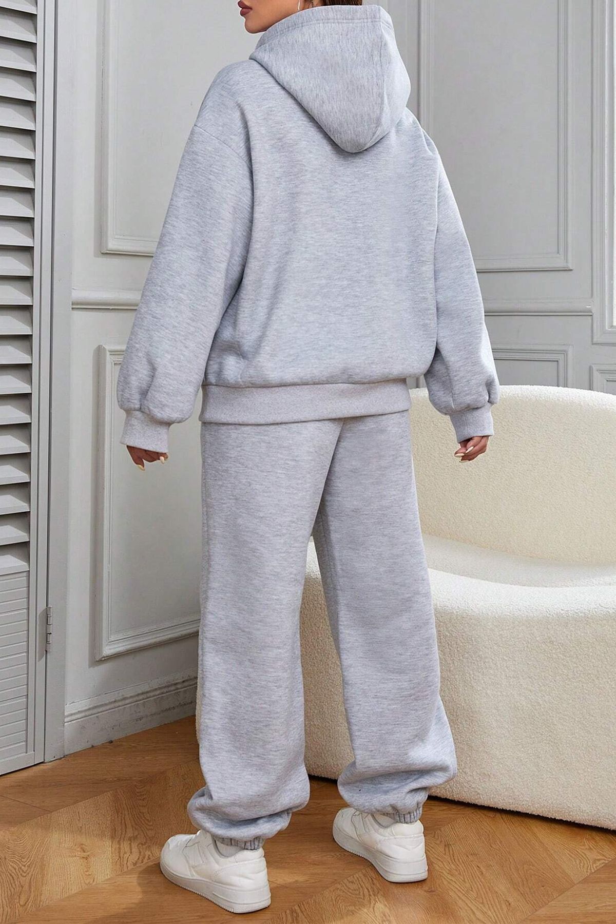 Age Of Steam Baskılı Unisex Eşofman Takımı — خاکستری KP-GRI-AGEOFSIYAH-ESH-GRI — تصویر 2 از 3