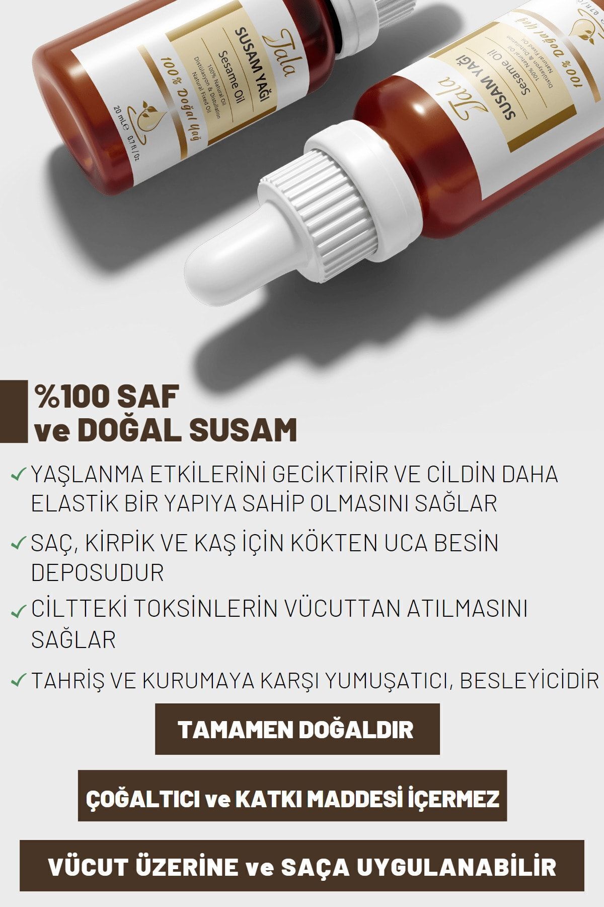 Susam Yağı %100 Saf Ve Doğal Soğuk Sıkım 20 Ml — susam — تصویر 7 از 7