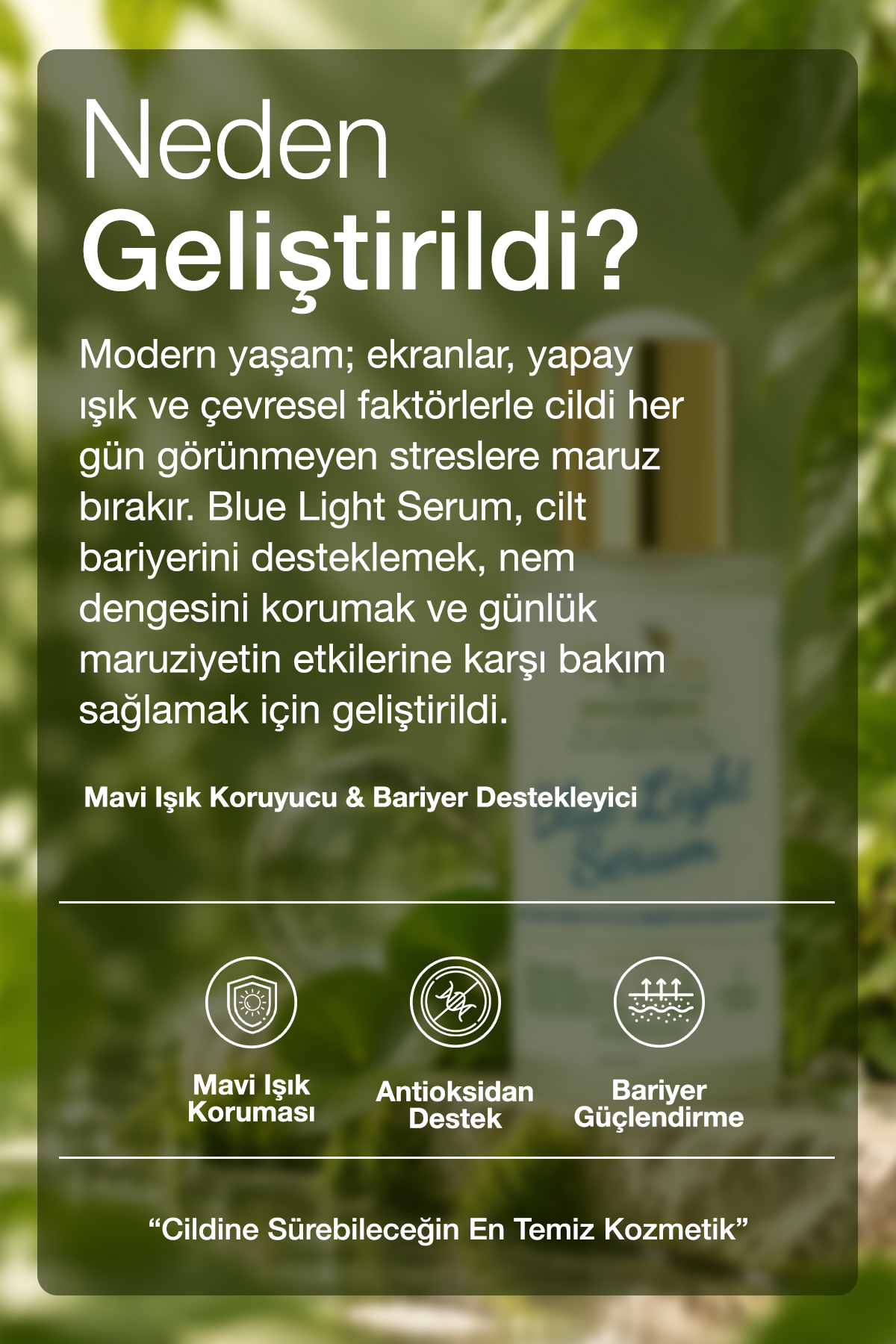 Blue Light Serum | Mavi Işık Koruyucu & Bariyer Desteği | Centella, Aphloia, Hyaluronik Asit | 30mL — ECB00001 — تصویر 5 از 7