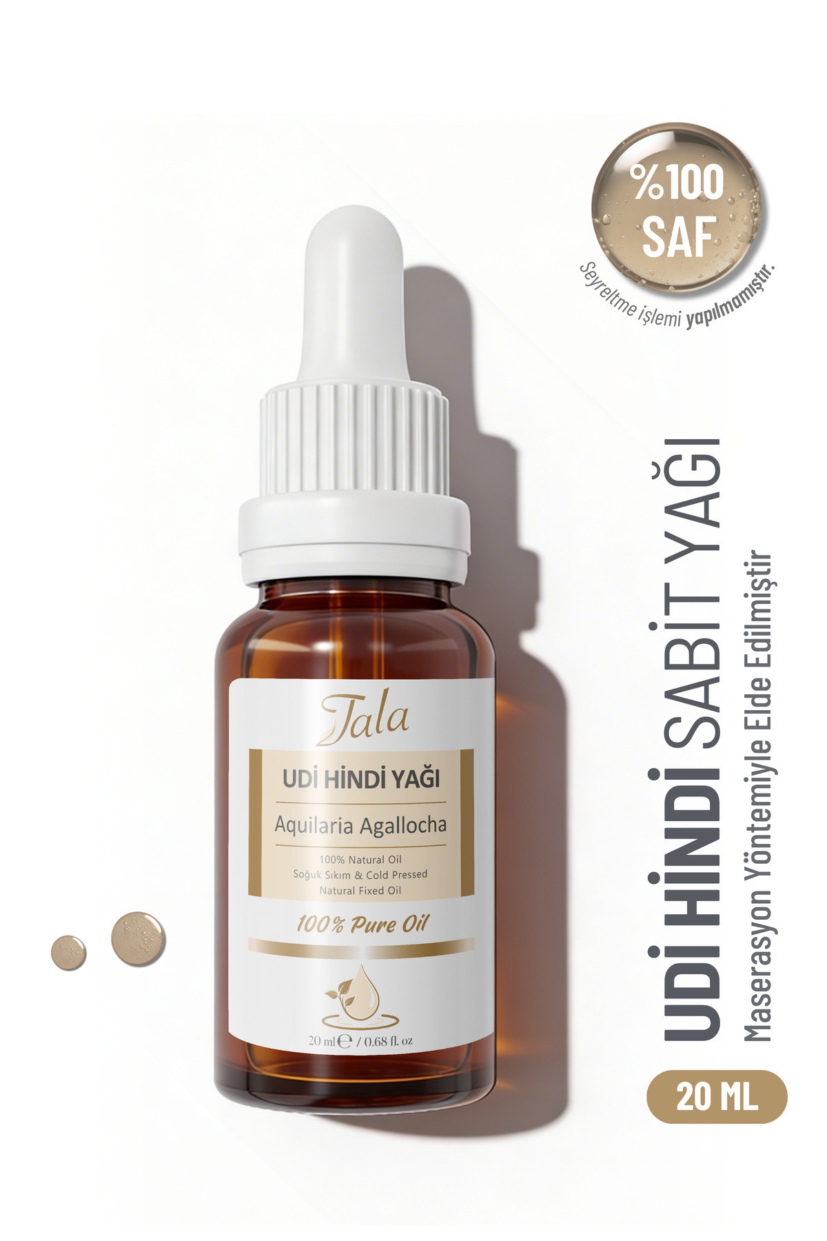 Tala Udi Hindi Yağı %100 Saf Ve Doğal Soğuk Sıkım 20 Ml — udi hindi