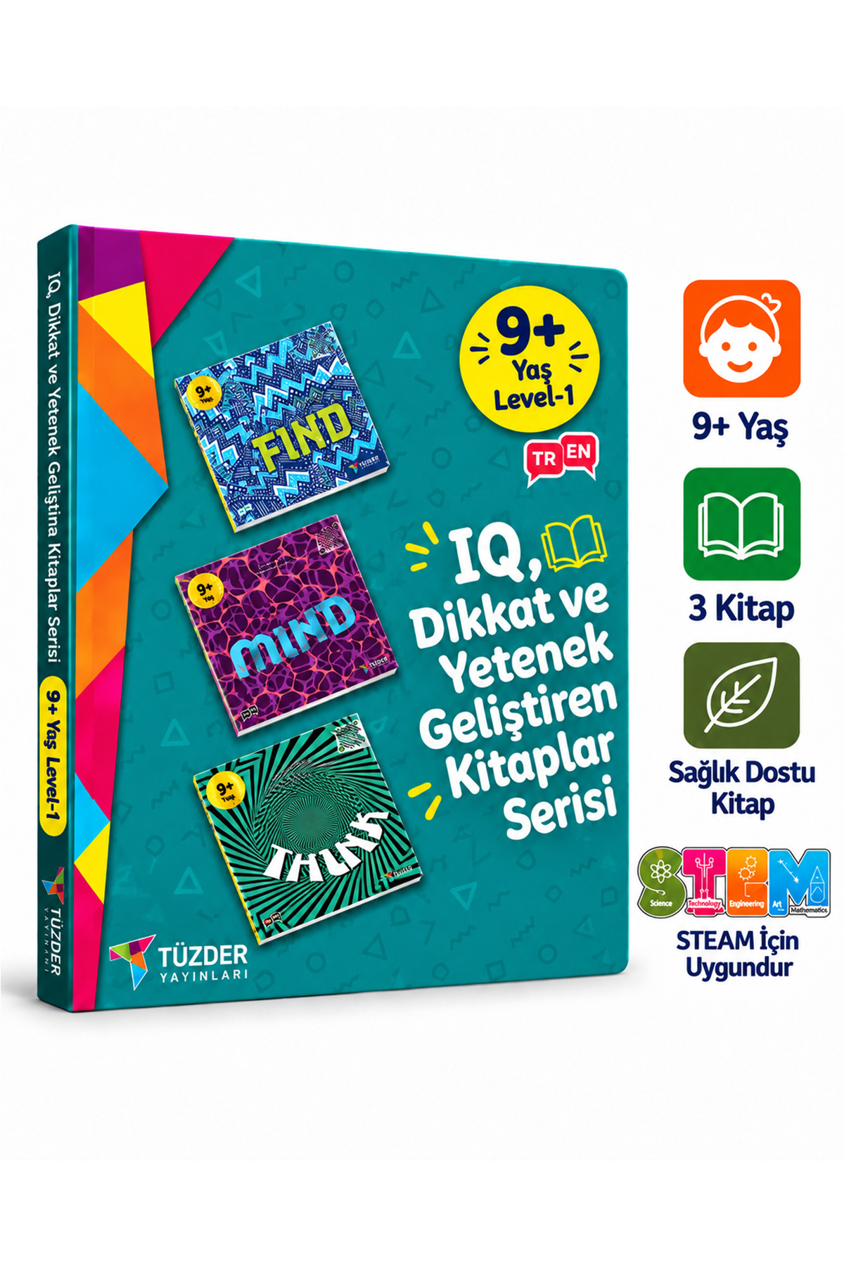 LIBRO 三昧 9SARI TÜZDER Yayınları 9+ Yaş Level-1 | IQ, Dikkat ve Yetenek Geliştiren