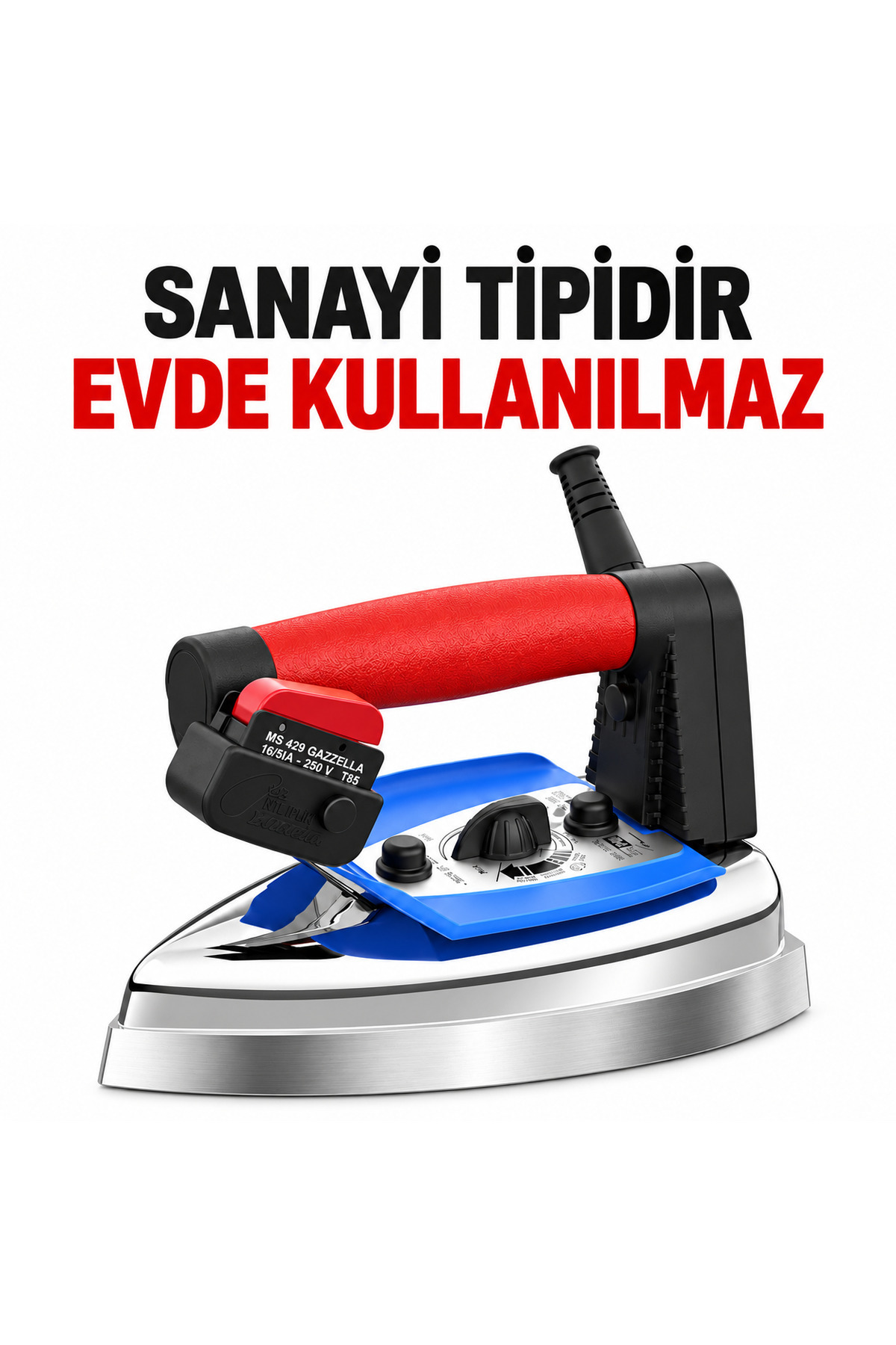 Silter ST/B 200 Buharlı El Ütüsü | Sanayi Tipi Profesyonel Ütü | 800W | Tekstil, Terzi, Konfeksiyon ve Kuru Temizleme İçin