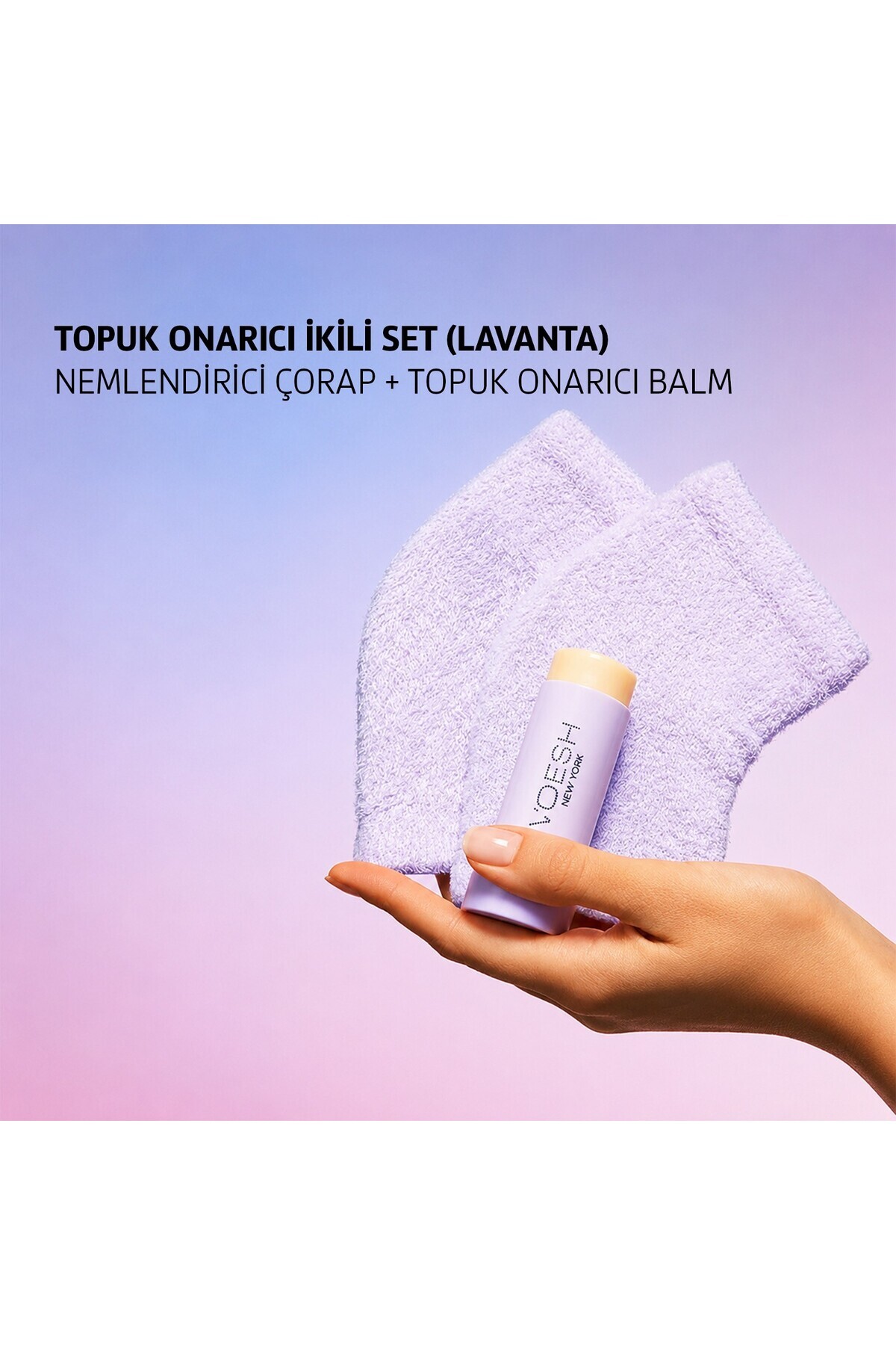 Topuk Onarıcı İkili Set (Nemlendirici Çorap + Topuk Onarıcı Balm) - Lavanta — 818463023906 — تصویر 2 از 7