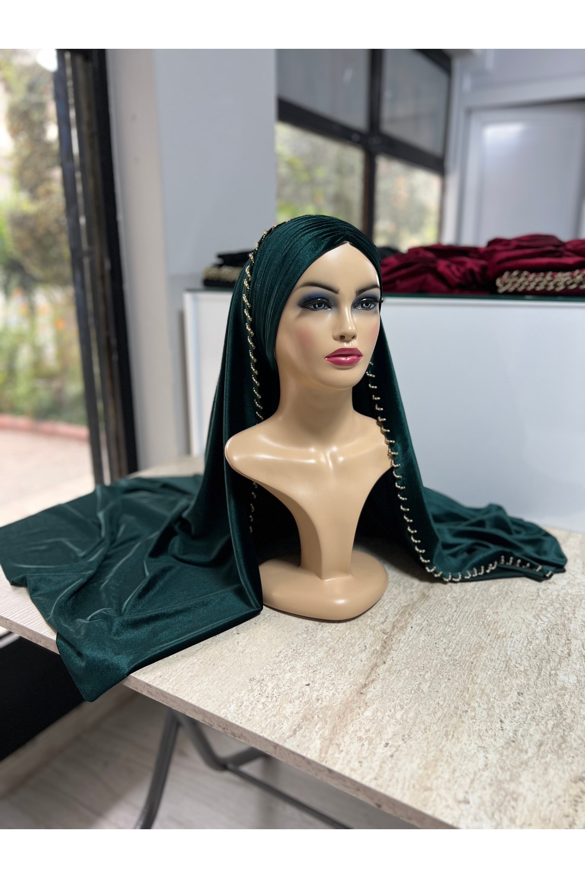 TUĞBA KUZEY HAZİRDUVAK عروسی حنا گردن باز مخملی 2