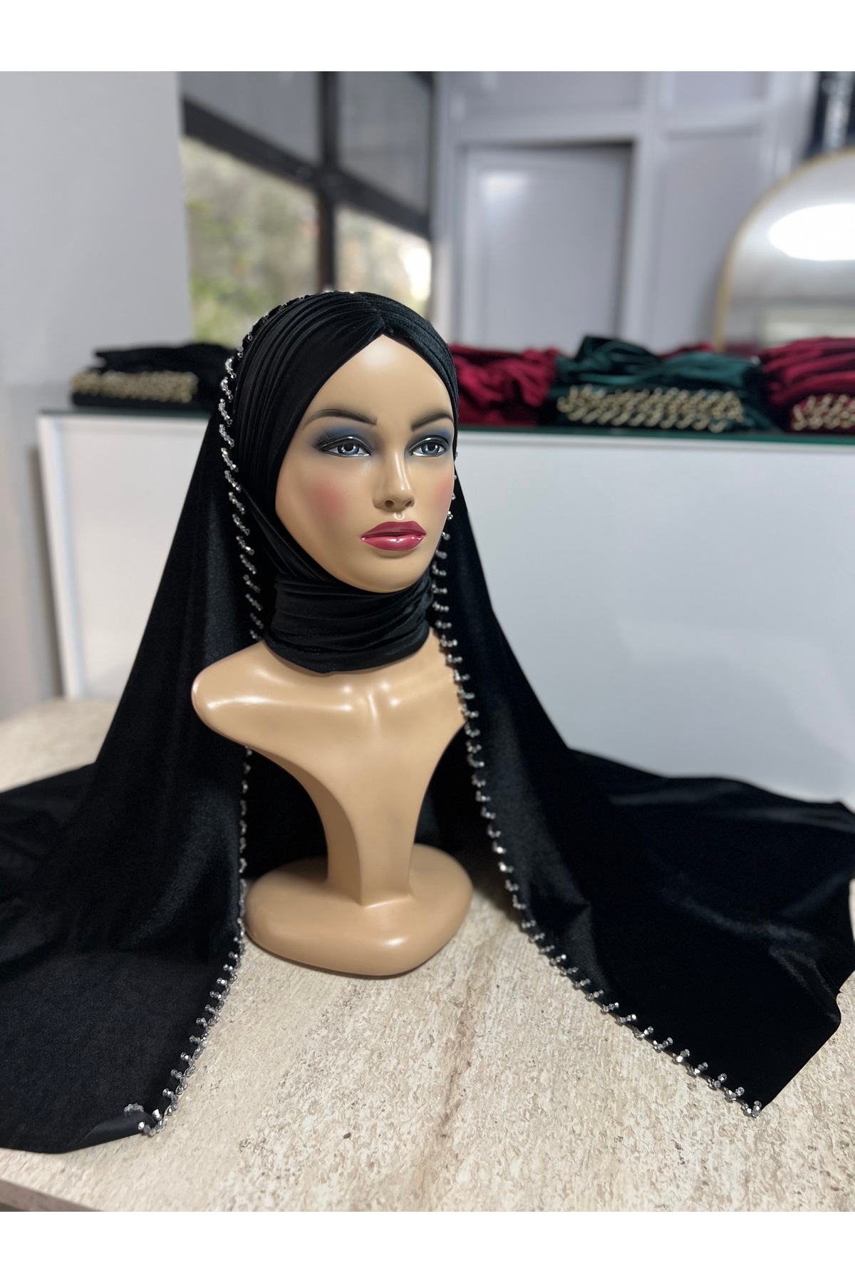 TUĞBA KUZEY READY READY VIL READY VELVET Velvet Neck Closed Neck Veil وعده نامزدی حنا عروسی 3