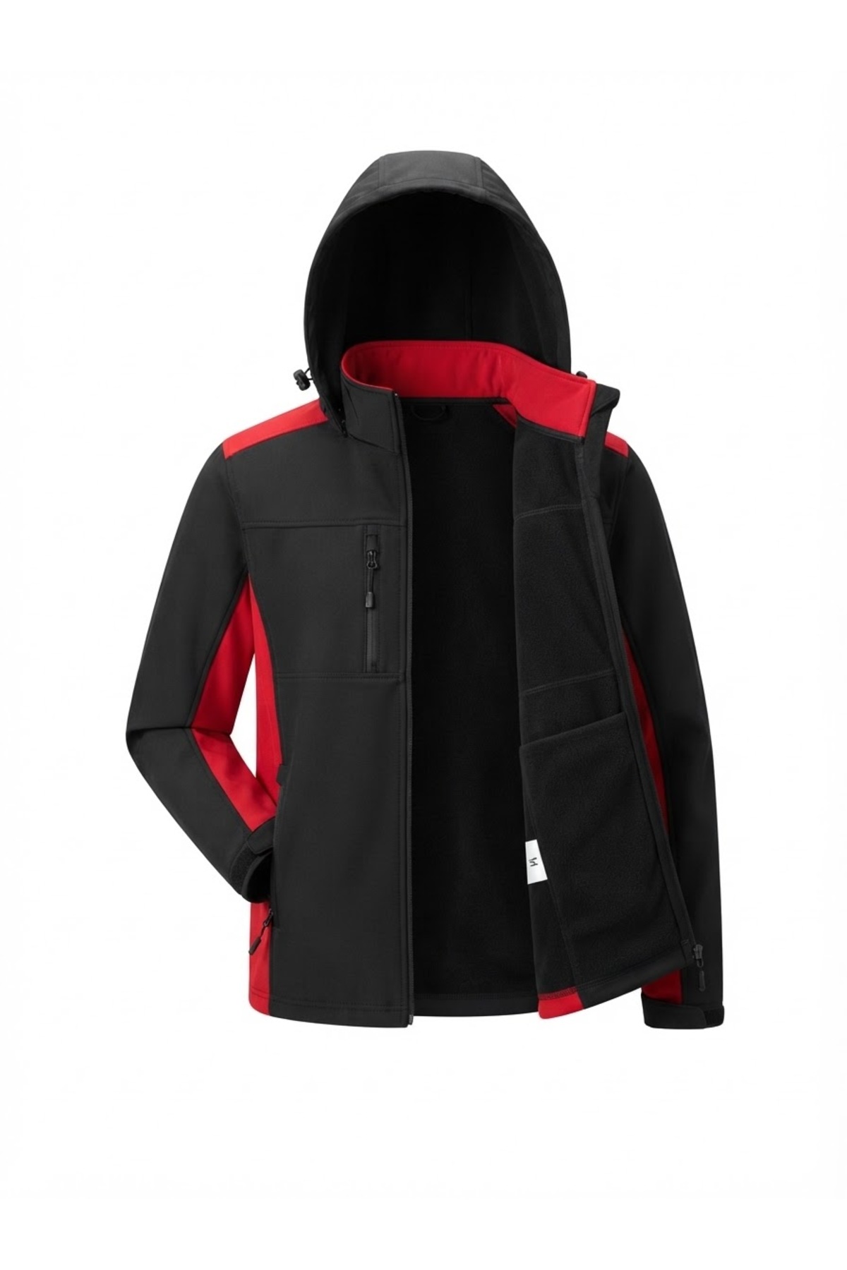 Softshell Ceket Su İtici Rüzgâr Geçirmez Çıkarılabilir Kapüşonlu 5 Cepli — رنگارنگ 0002 — تصویر 3 از 6