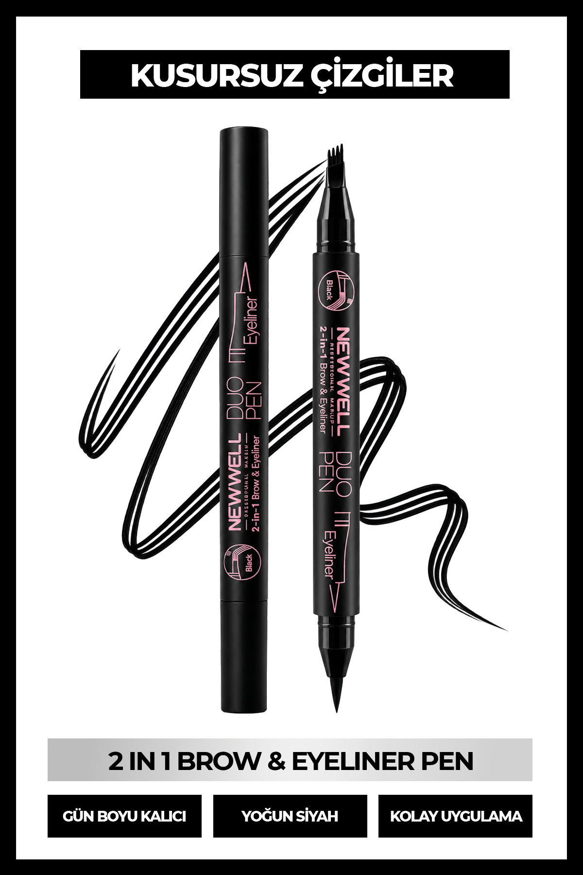 Duo Pen 2-in-1 Brow & Eyeliner Black 01 2 ml — مشکی 8680923361413