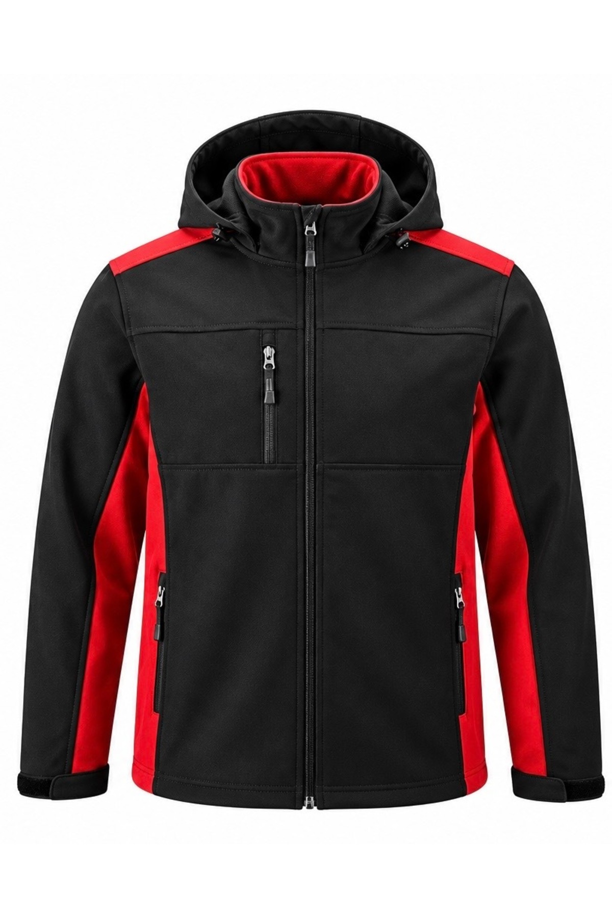 Softshell Ceket Su İtici Rüzgâr Geçirmez Çıkarılabilir Kapüşonlu 5 Cepli — رنگارنگ 0002