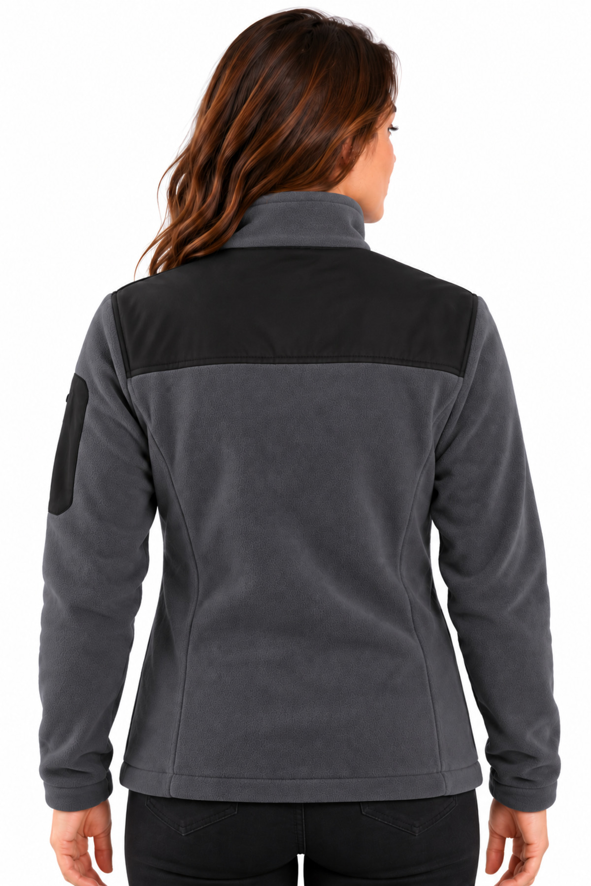 Softshell Polar Mont Unisex – Dik Yaka Fermuarlı Cepli Kurumsal İş Montu Firma Logolu Özel Baskı — خاکستری PCSPLR001