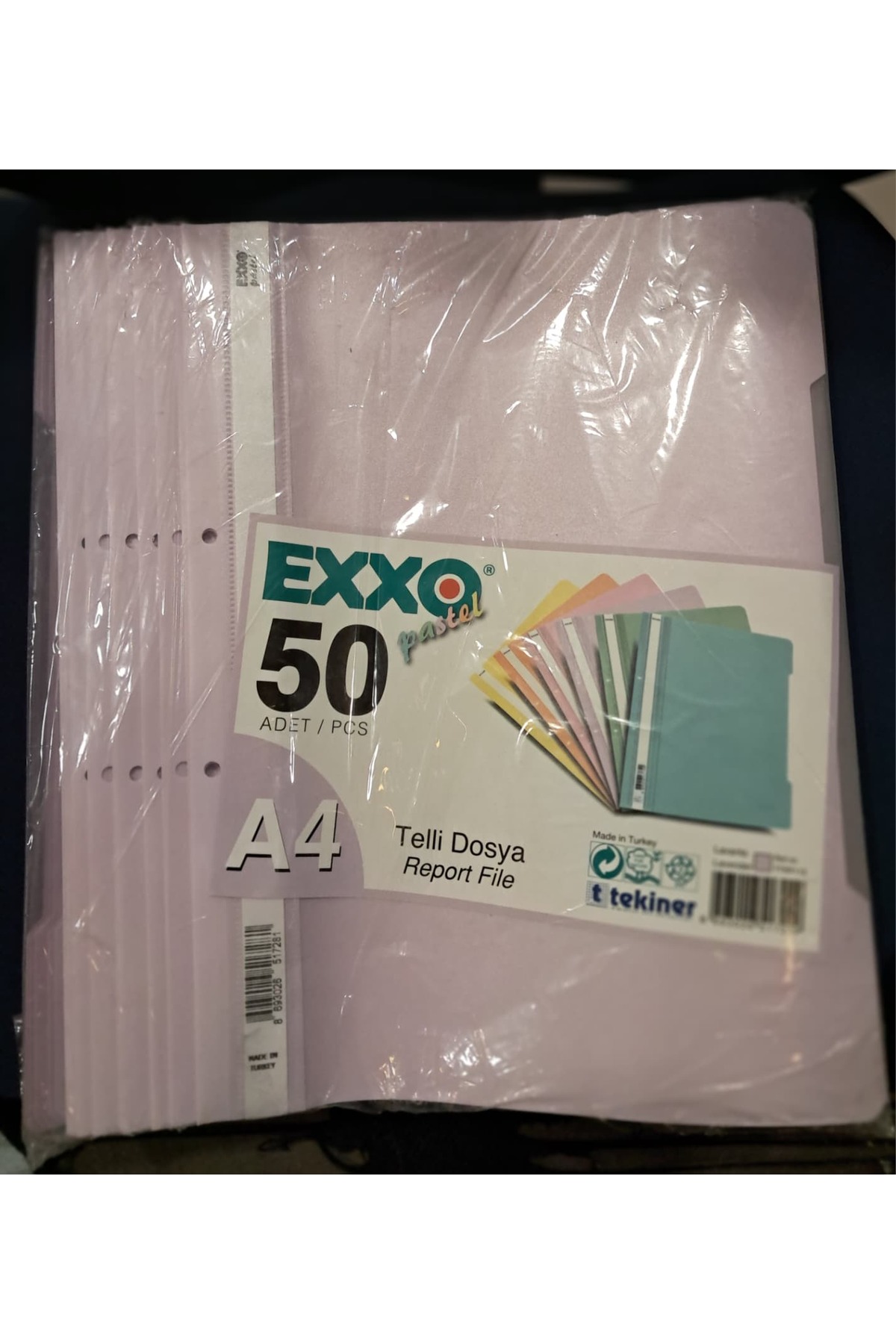 Exxo TELLİ DOSYA 50 Lİ PASTEL LİLA