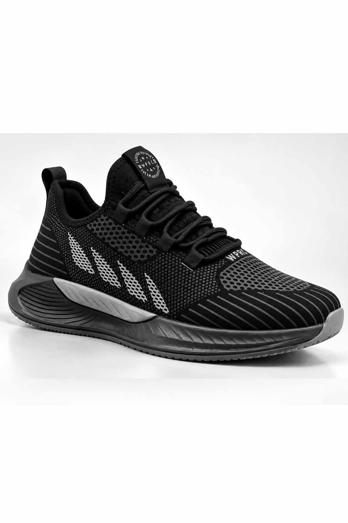 Siyah Erkek/Kadın Spor Ayakkabı Sneakers Su Kaydırıcı Doku Konforlu Günlük Yürüş Koşu Modeli — مشکی VY-WIPPERQ-RS — تصویر 2 از 8