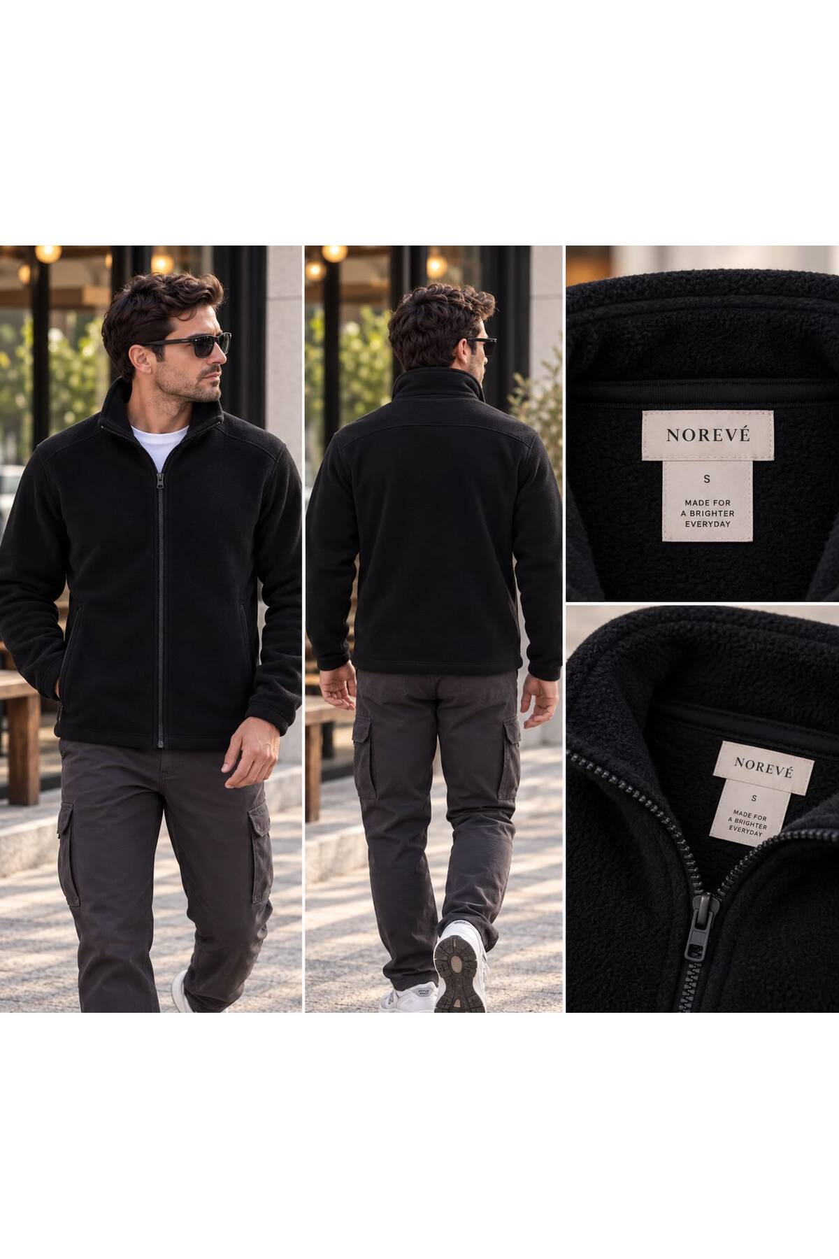 ژاکت پشمی — مشکی NOREVE0430 — تصویر 3 از 4