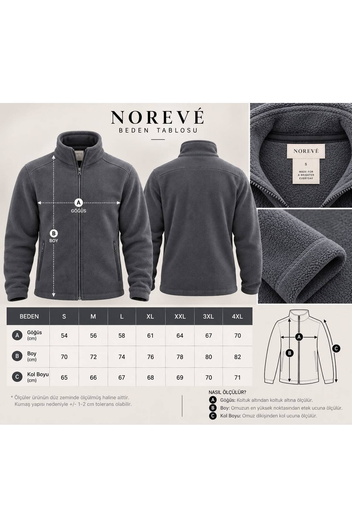 Polar Ceket — خاکستری NOREVE0430 — تصویر 3 از 3