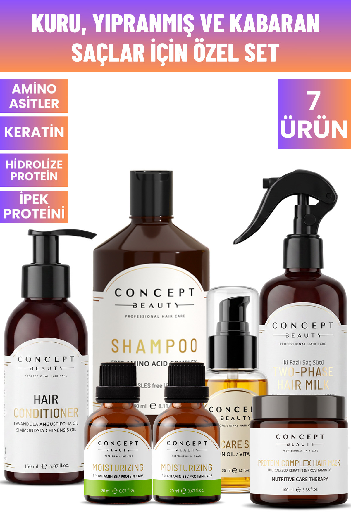 Concept Beauty Kuru Ve Kabaran Saçlar Için Özel Set — KKSS1