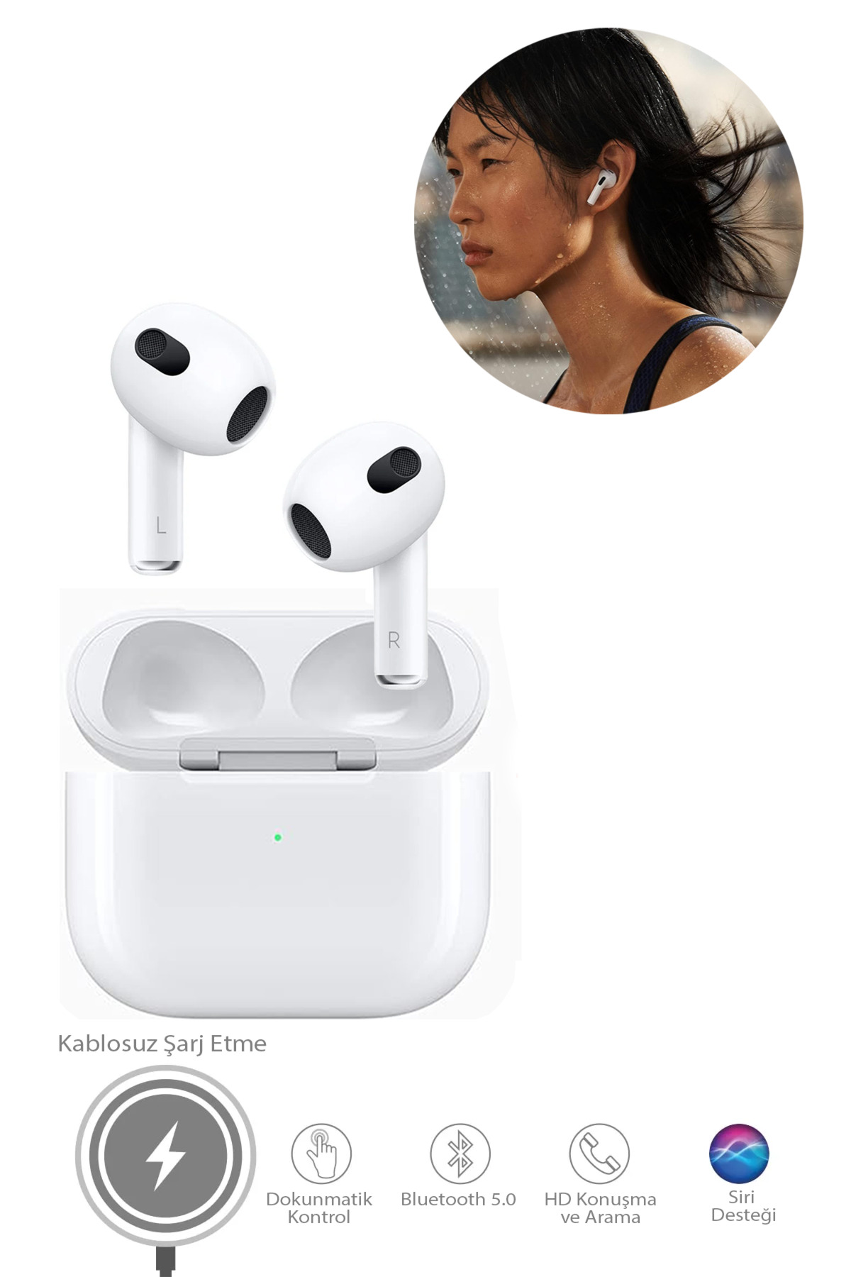 NOYİSKA Bluetooth Kulaklık Air Ios ve Android Uyumlu Yeni Nesil Kulakiçi Müzik ve Oyun Kulaklığı