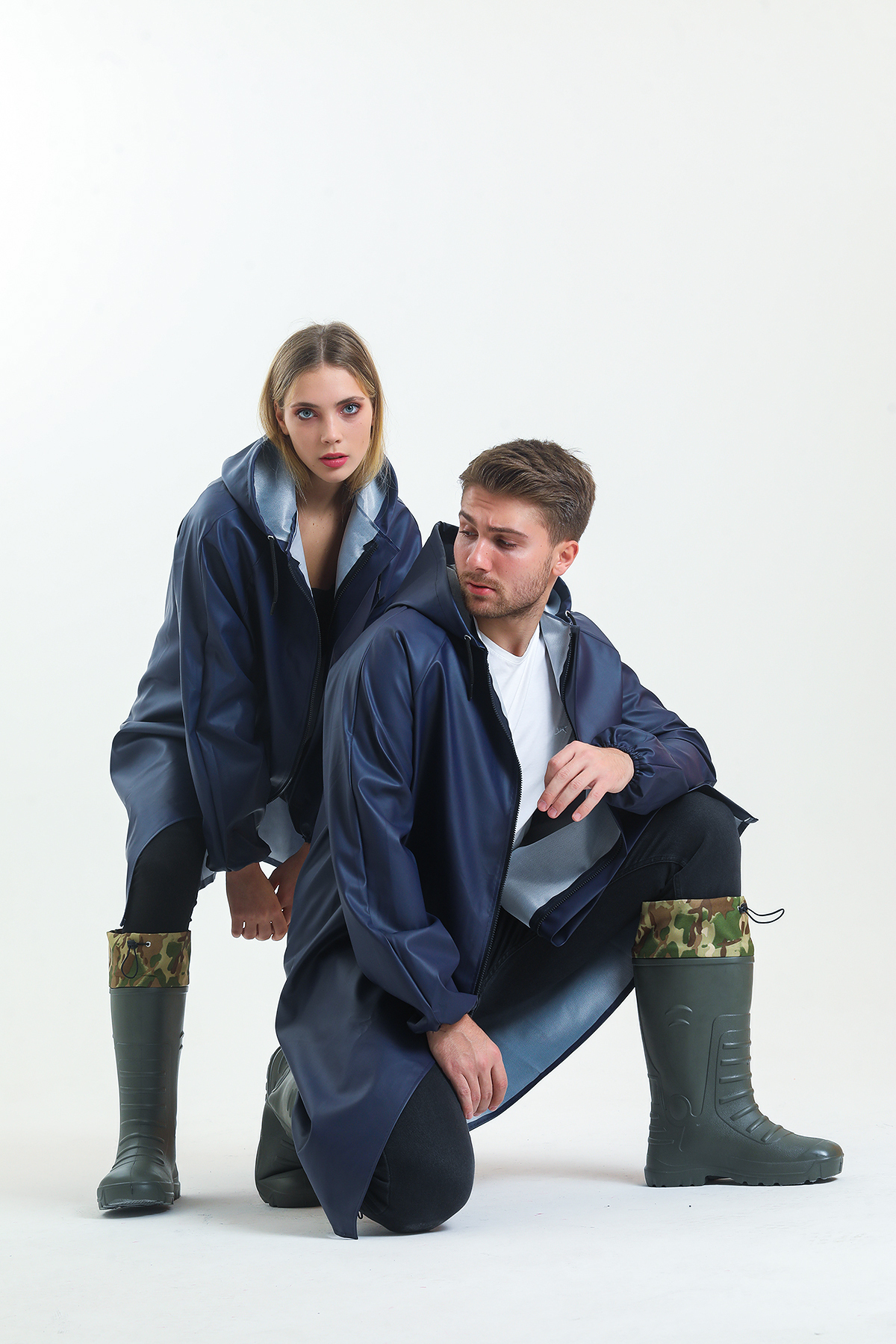 Yağmurluk Unisex Su Geçirmez Günlük & Profesyonel Kullanım — سرمه‌ای Y-7600 — تصویر 6 از 7