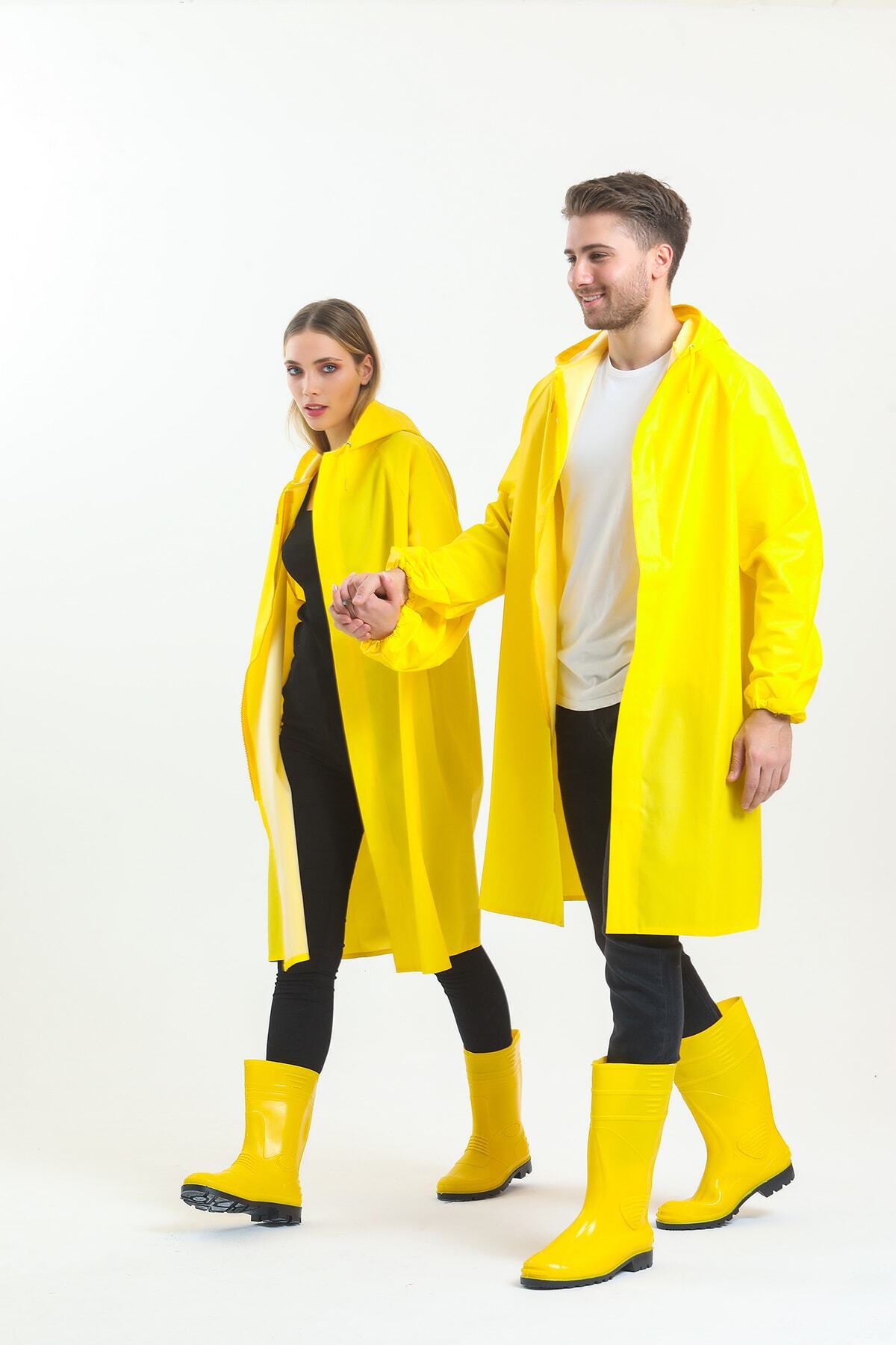 Yağmurluk Unisex Su Geçirmez Günlük ve Profesyonel Kullanım — زرد Y-7600 — تصویر 2 از 8