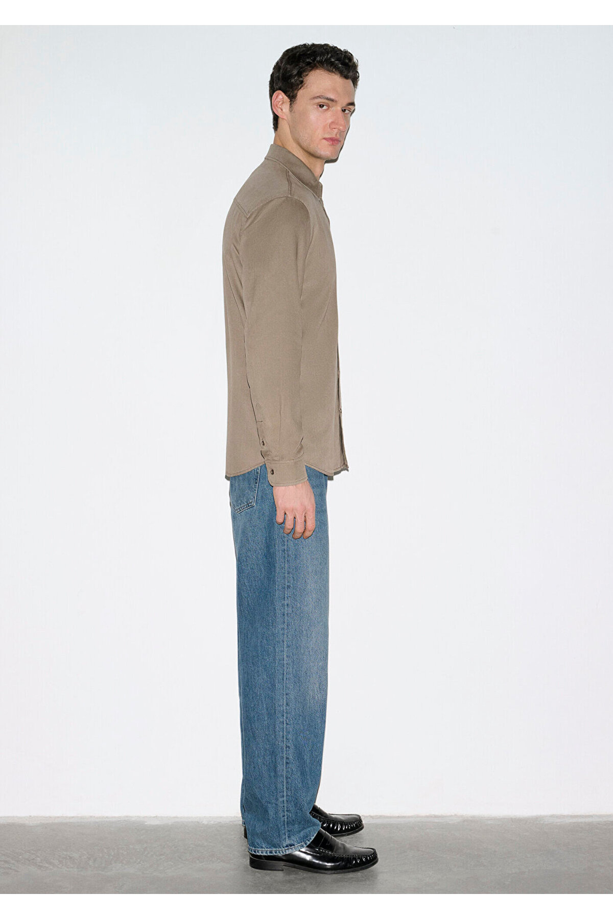 Kahverengi (TENCEL™) Gömlek Regular Fit / Normal Kesim 0210818-83866 — قهوه‌ای — تصویر 6 از 6