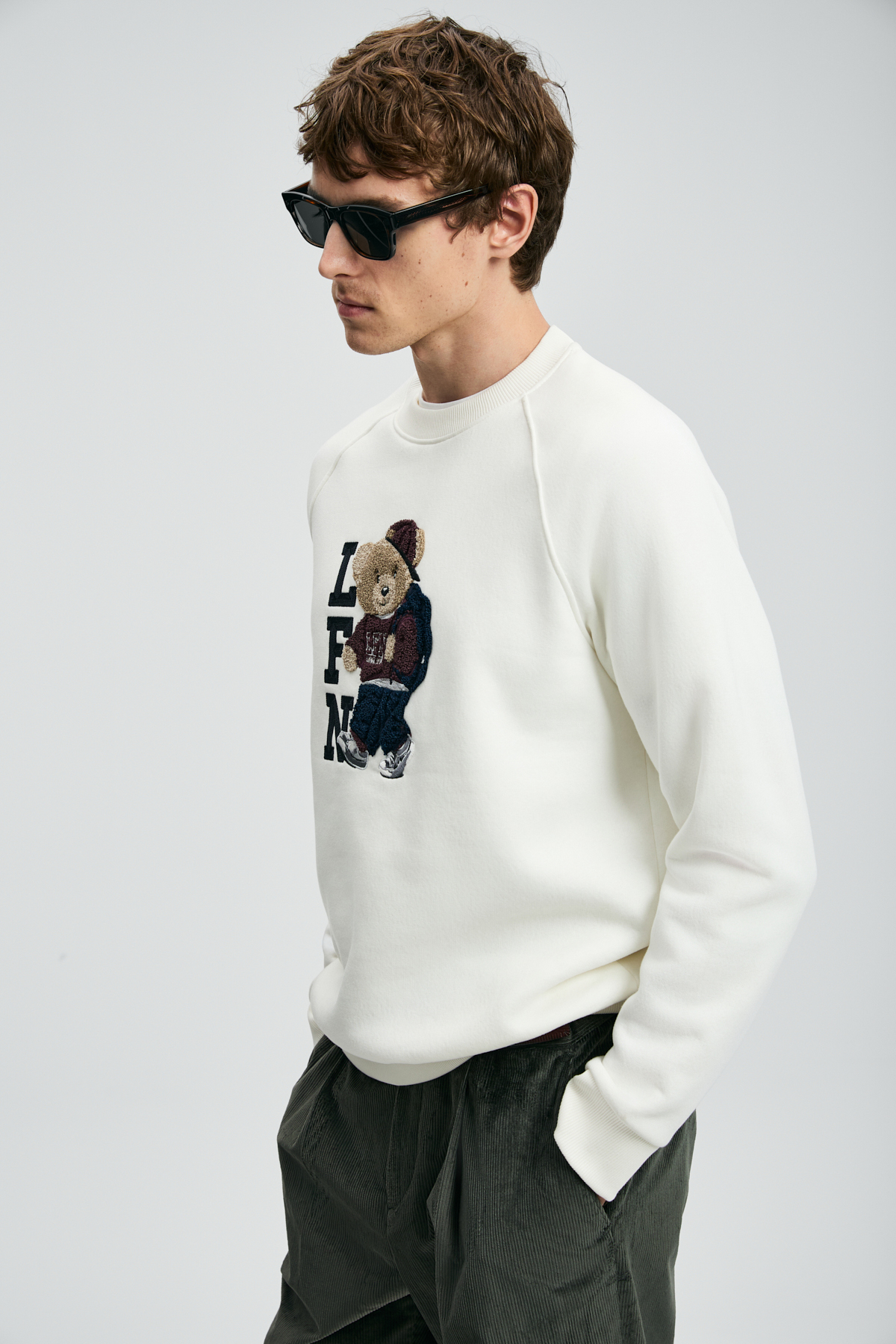 Storm Erkek Sweatshirt Kırık Beyaz — سفید 112030172 — تصویر 5 از 6