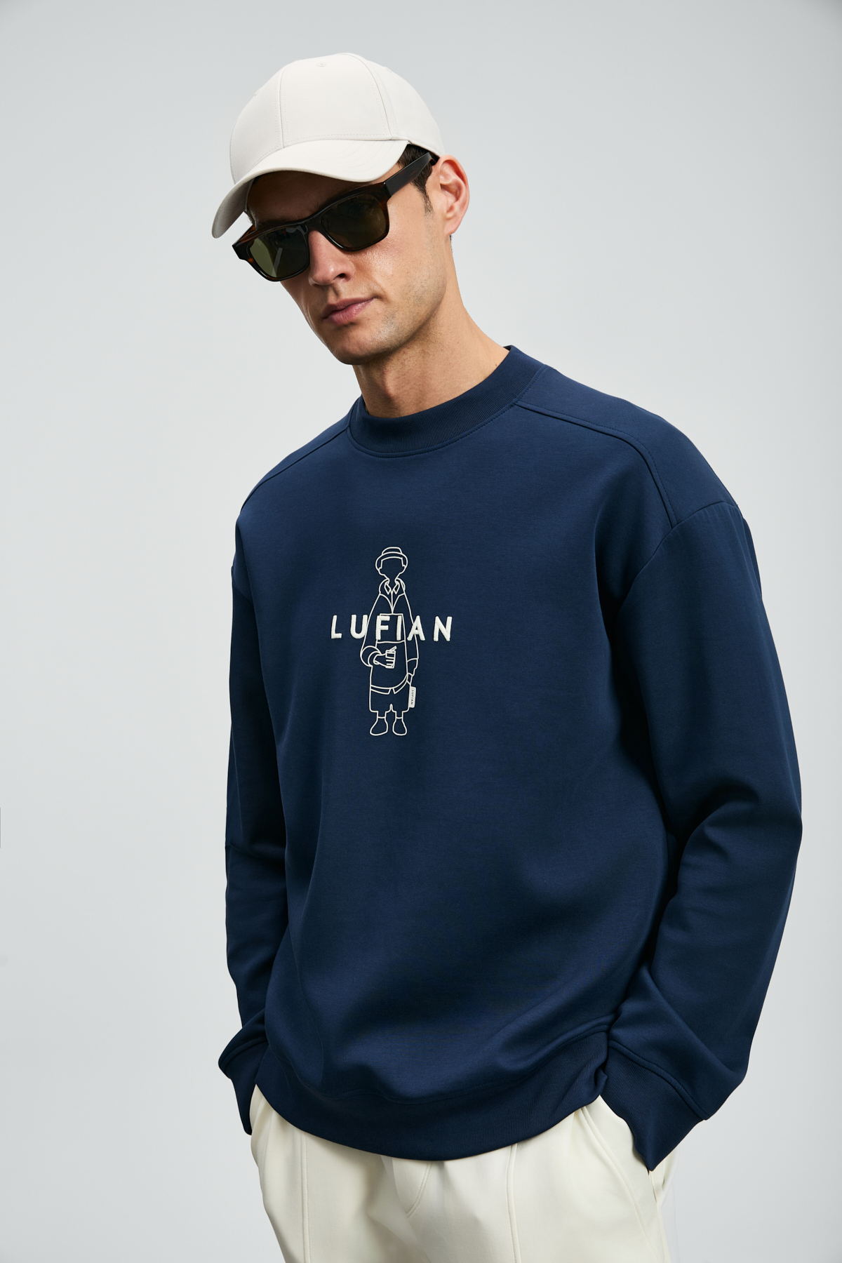 Sımba Erkek Sweatshirt Lacivert — سرمه‌ای 112030175 — تصویر 2 از 6