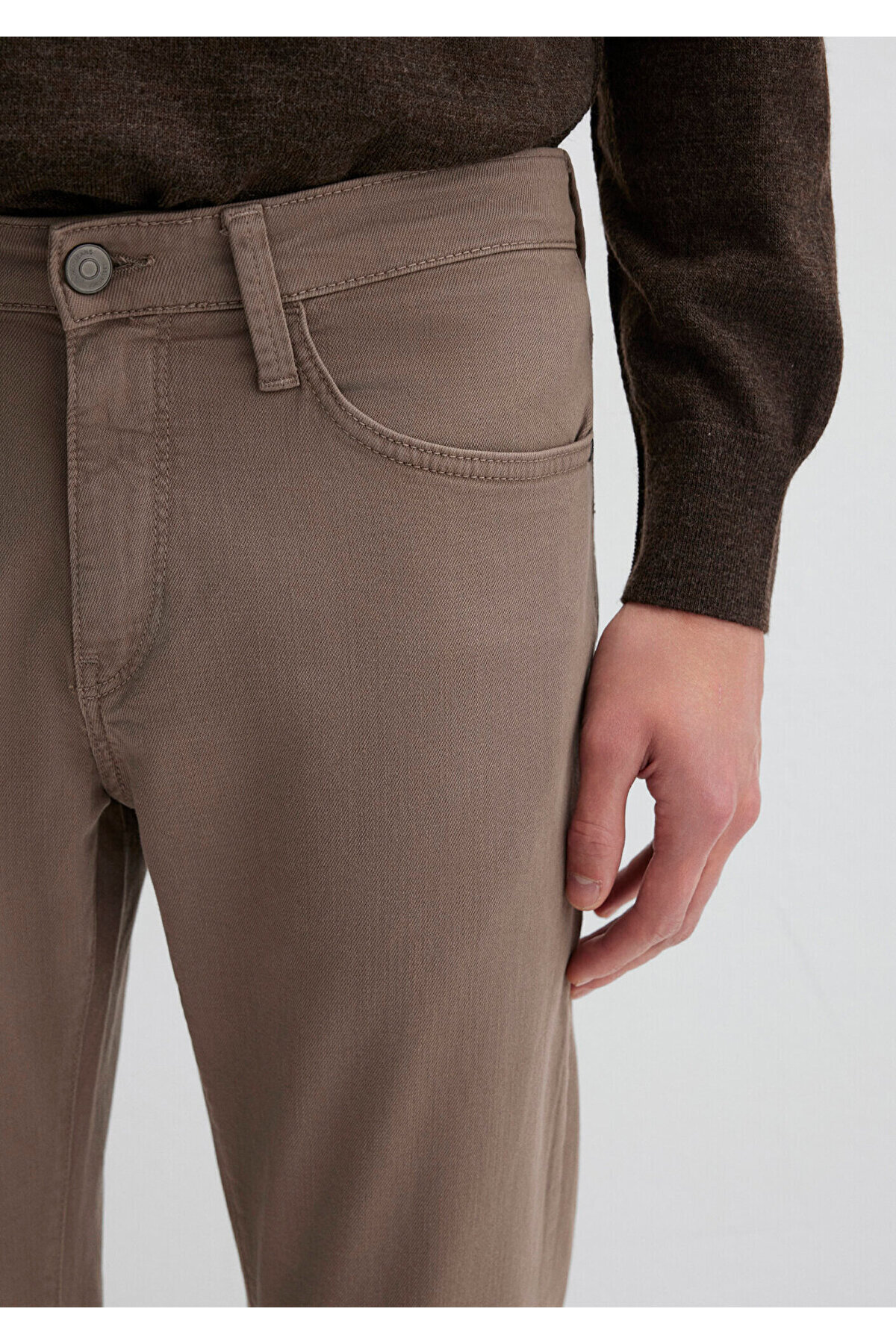 Marcus Brown Comfort Gabardine Trousers 0035189452 — قهوه‌ای 00351-P — تصویر 5 از 8