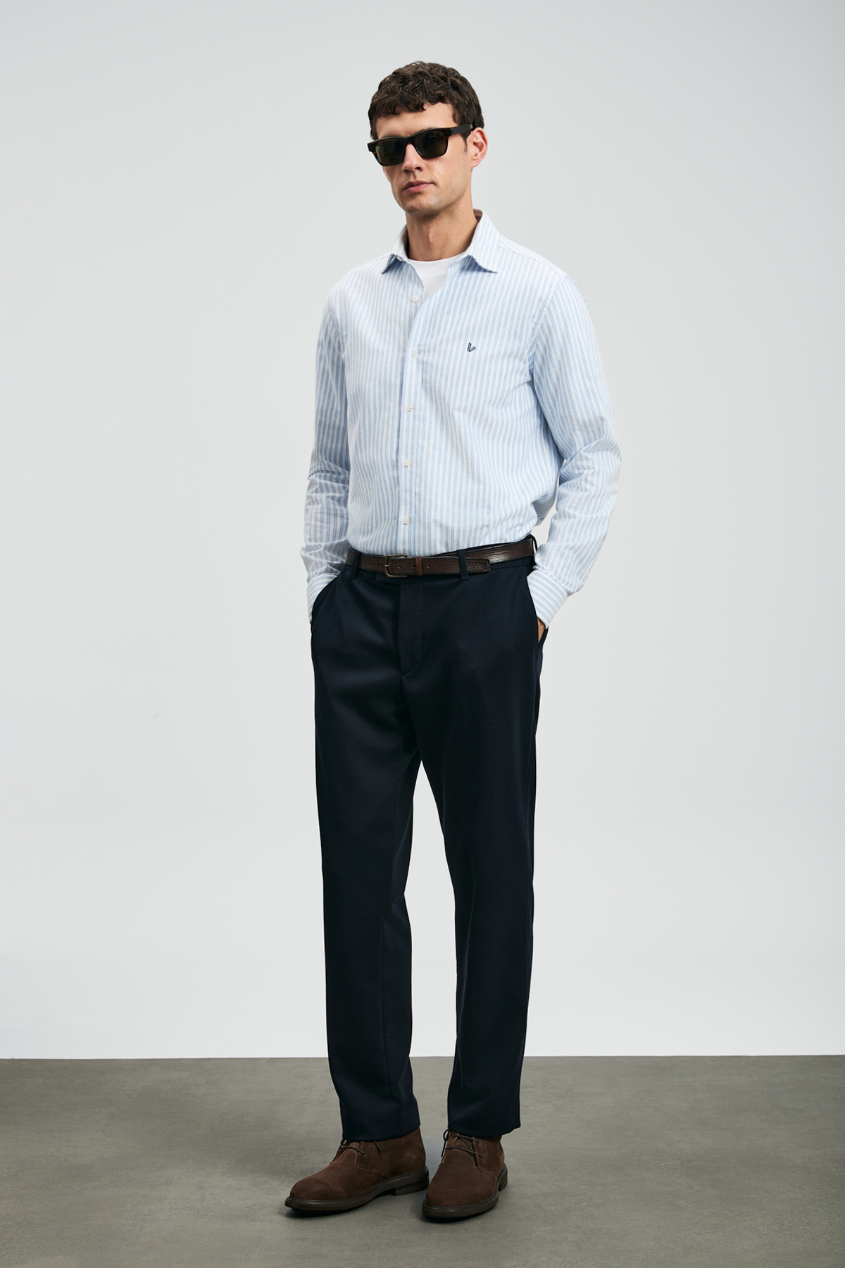 پیراهن مردانه کوزی مدل Basic Fit Regular Fit آبی — آبی 112010671 — تصویر 4 از 6