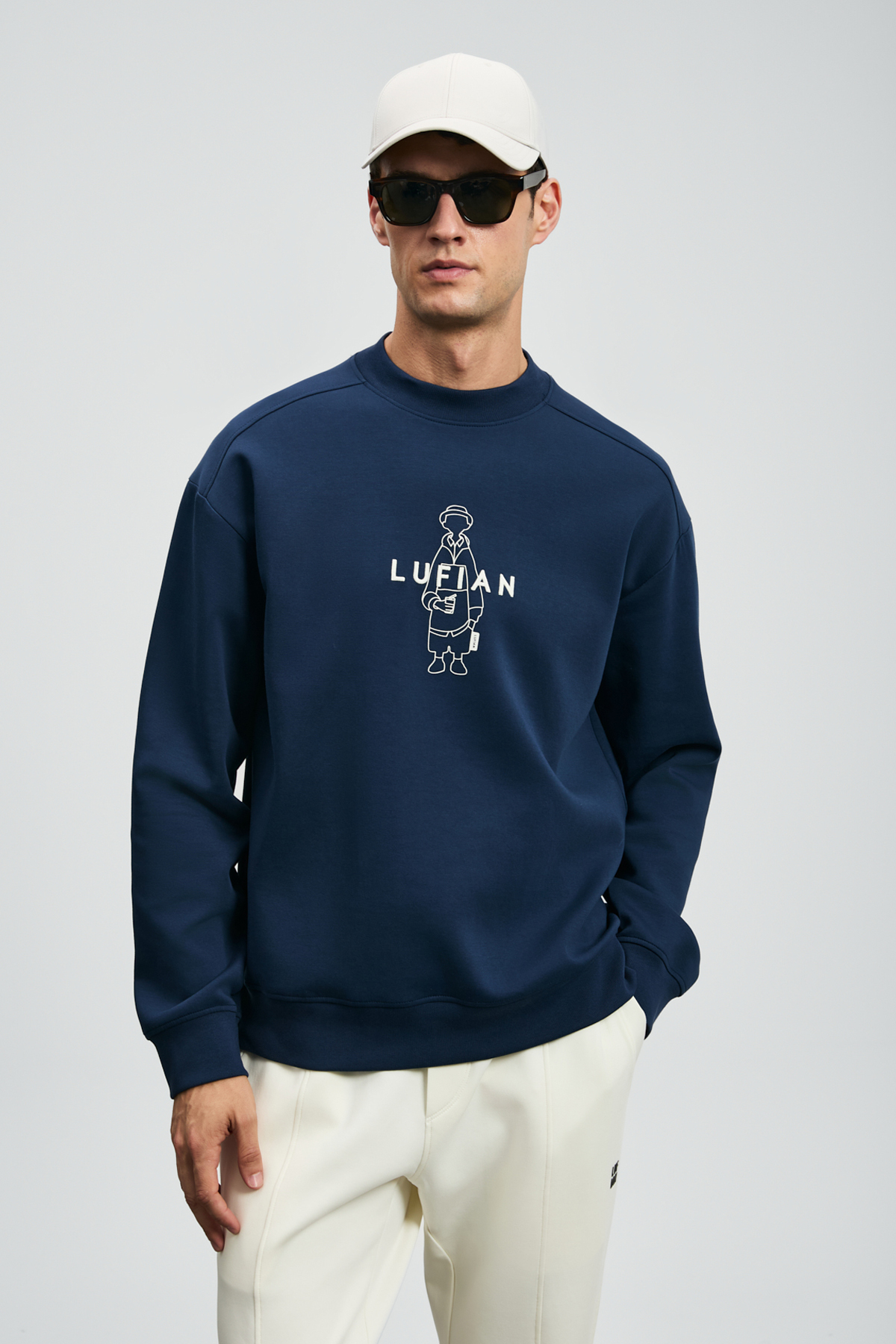 Sımba Erkek Sweatshirt Lacivert — سرمه‌ای 112030175 — تصویر 3 از 6