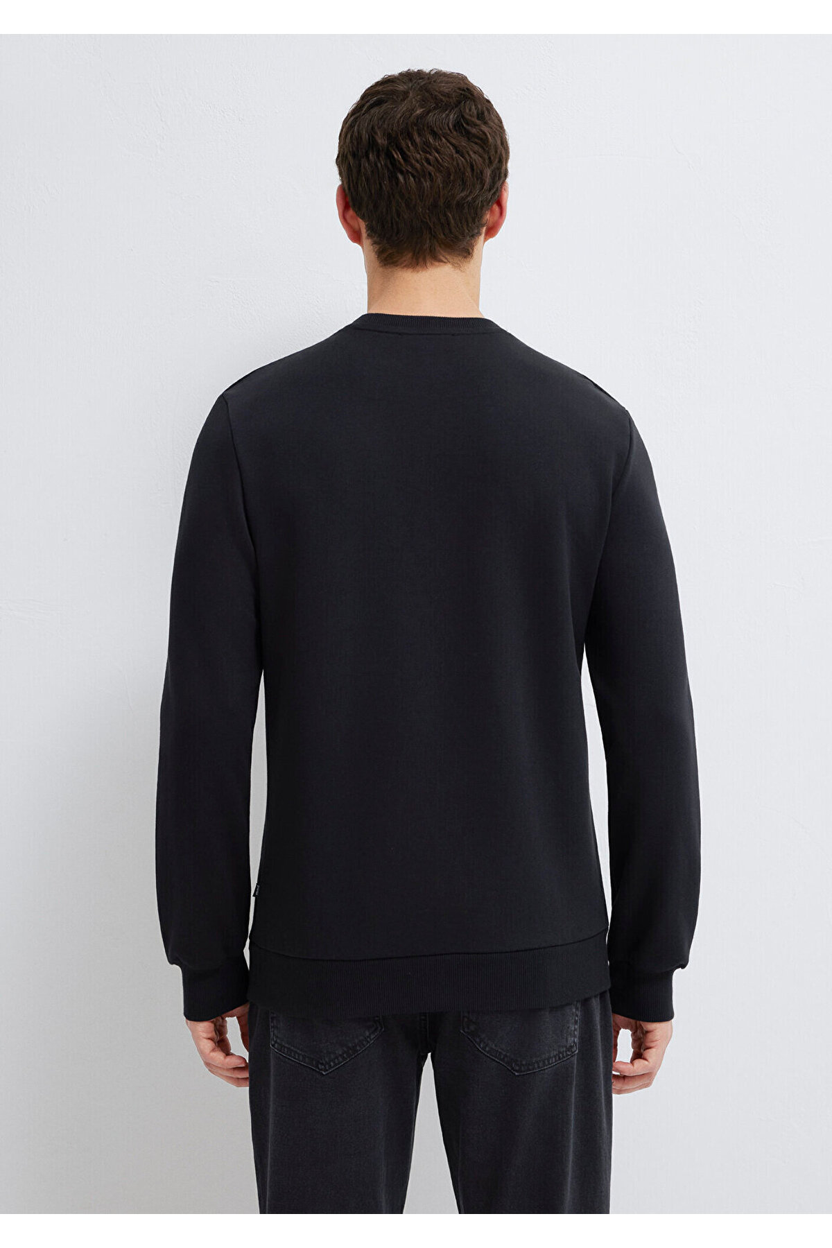 Bisiklet Yaka Siyah Sweatshirt 0S10457-900 — مشکی E134GY110969 — تصویر 5 از 8