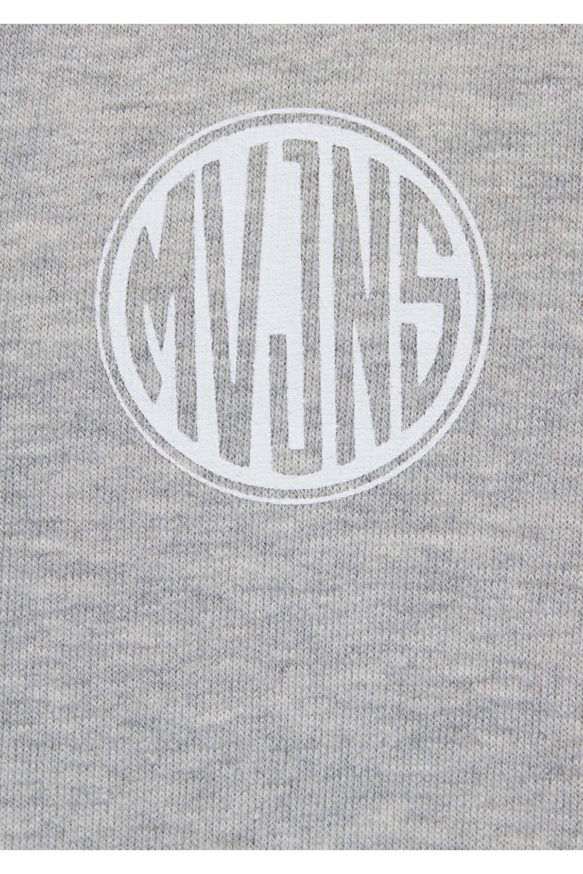 MVJNS Logo Baskılı Fermuarlı Kapüşonlu Gri Sweatshirt 0S10193-80196 — خاکستری — تصویر 8 از 8