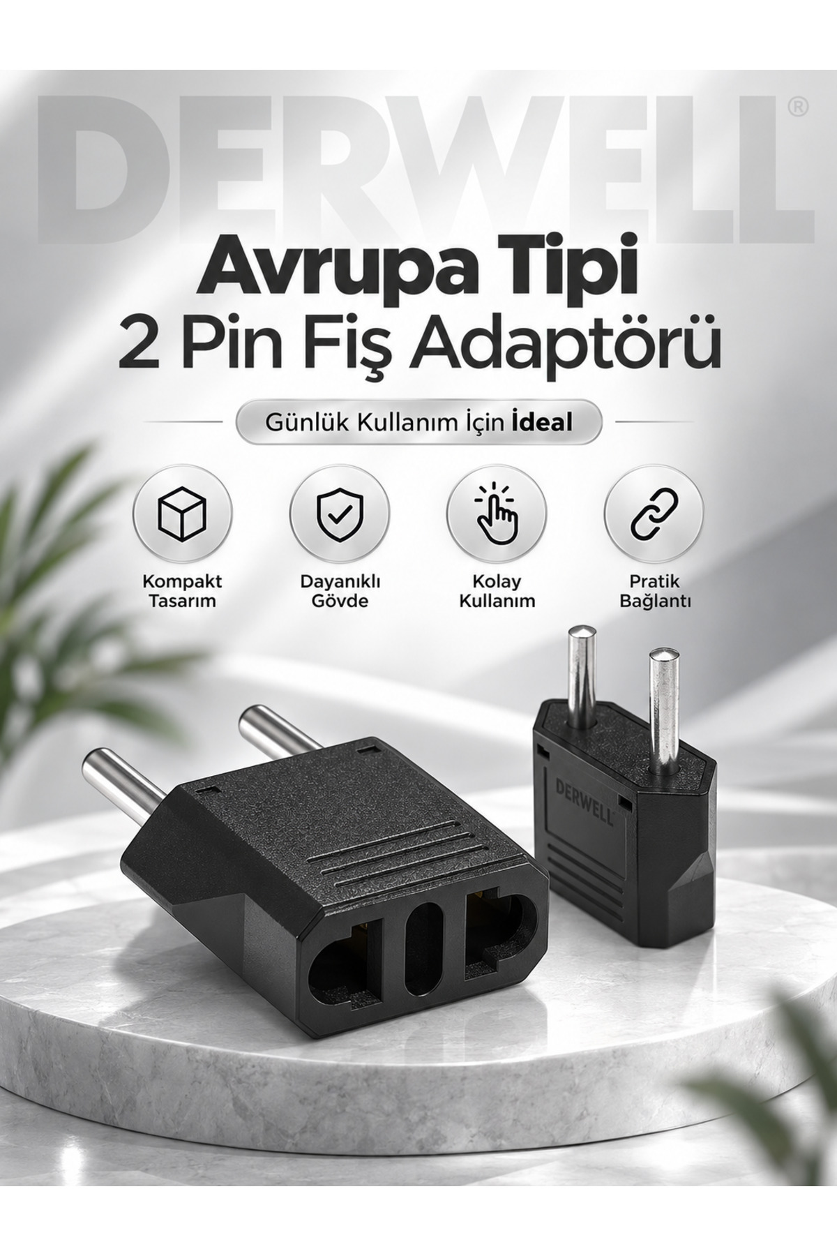 Amerikan Tipi Priz Dönüştürücü Fiş Çevirici Amerika Çin Kanada 2Pin AC Dönüştürücü Güç Adaptörü