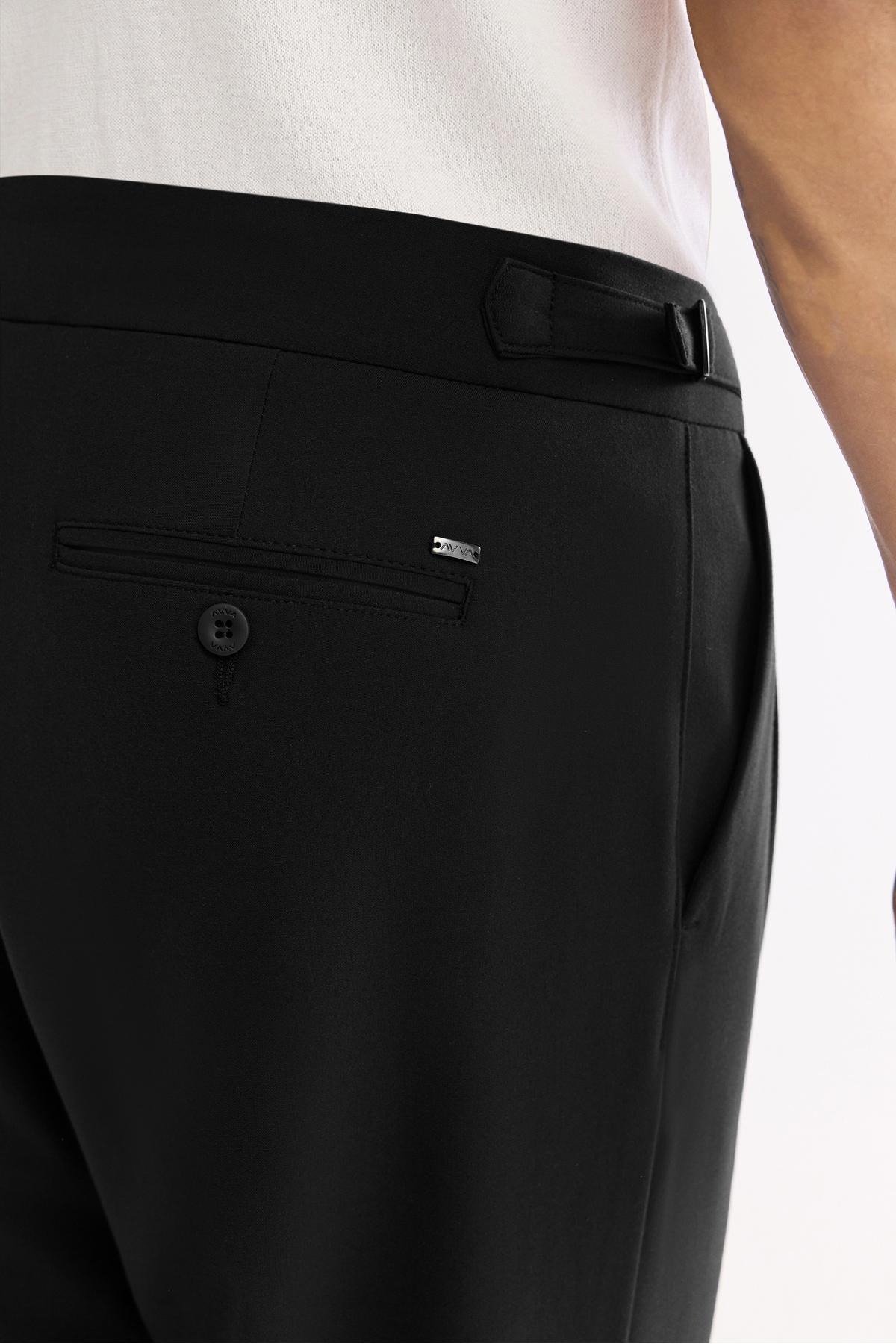 Erkek Siyah Klasik Bel Tokalı Kolay Ütülenen Carrot Fit Pantolon A61Y3026 — مشکی — تصویر 6 از 8
