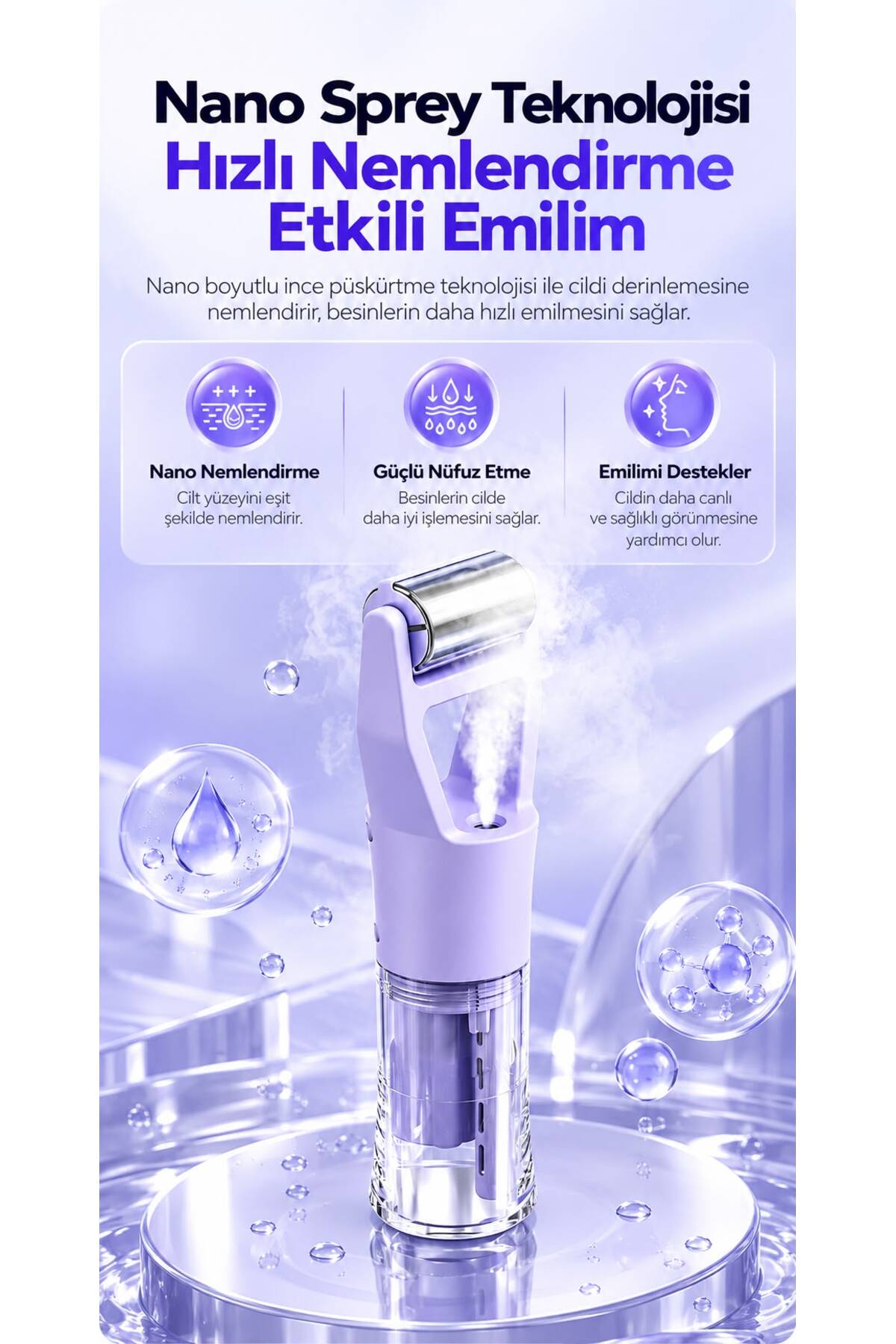 Nano Mist Nemlendirme ve Sıcak Metal Masaj Cihazı | 38–42°C Isı, Titreşimli Masaj, Type-C Şarj — مشکی DCİ-G4 — تصویر 8 از 8