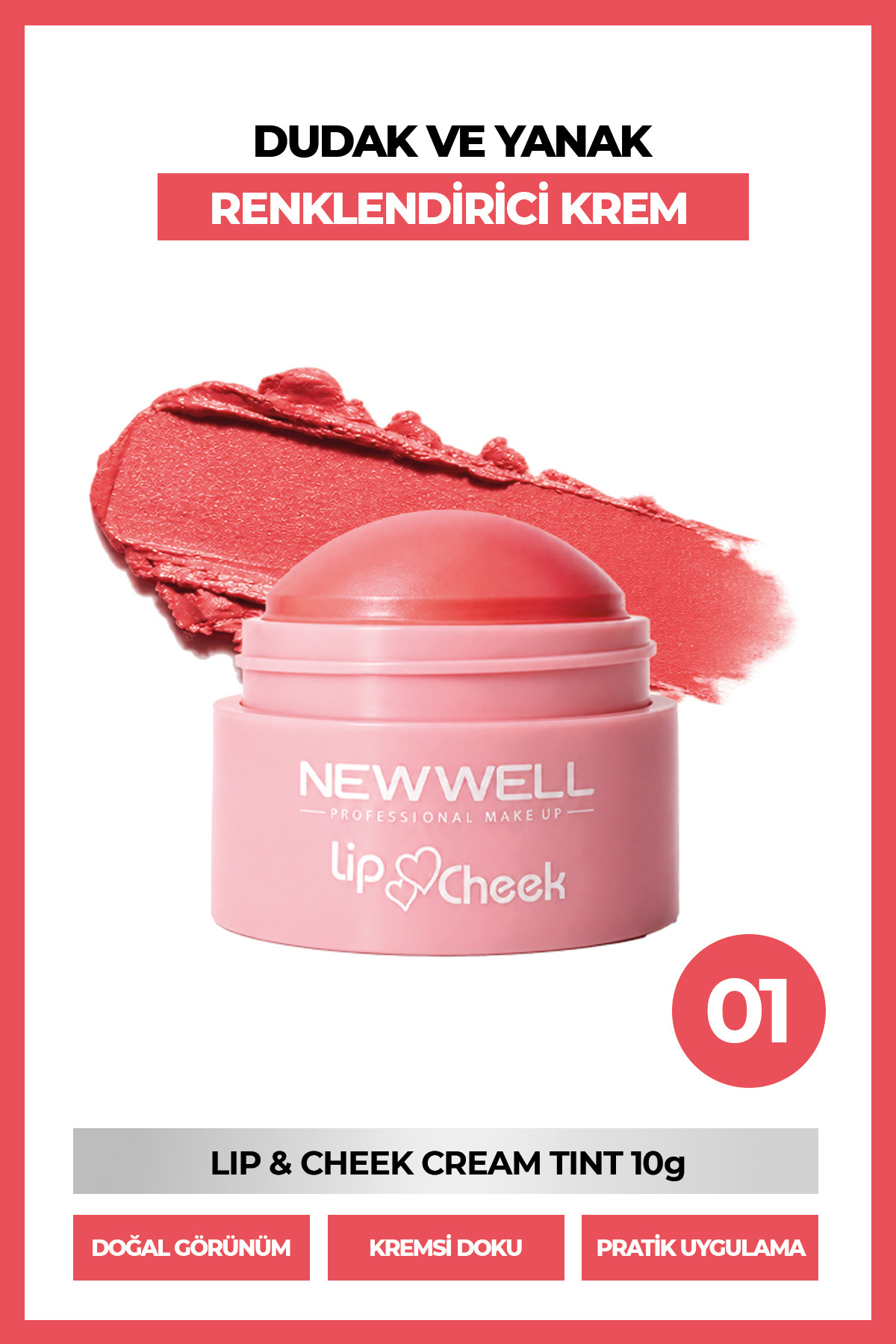 New Well Lip & Cheek Cream Tint 01 10 g