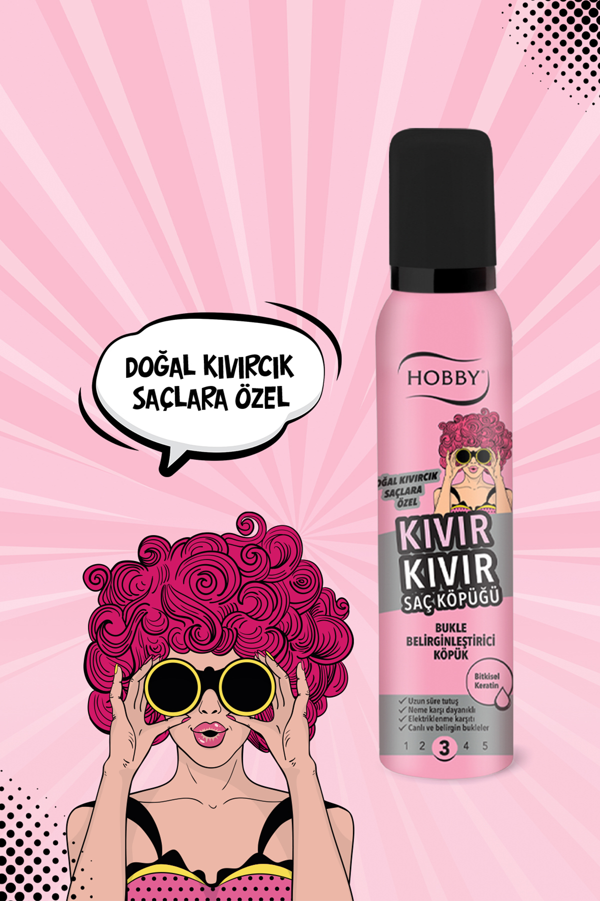 Kıvırcık Saç Köpüğü 150ml x 3'lü Süper Avantajlı Set — ES2600962 — تصویر 3 از 4