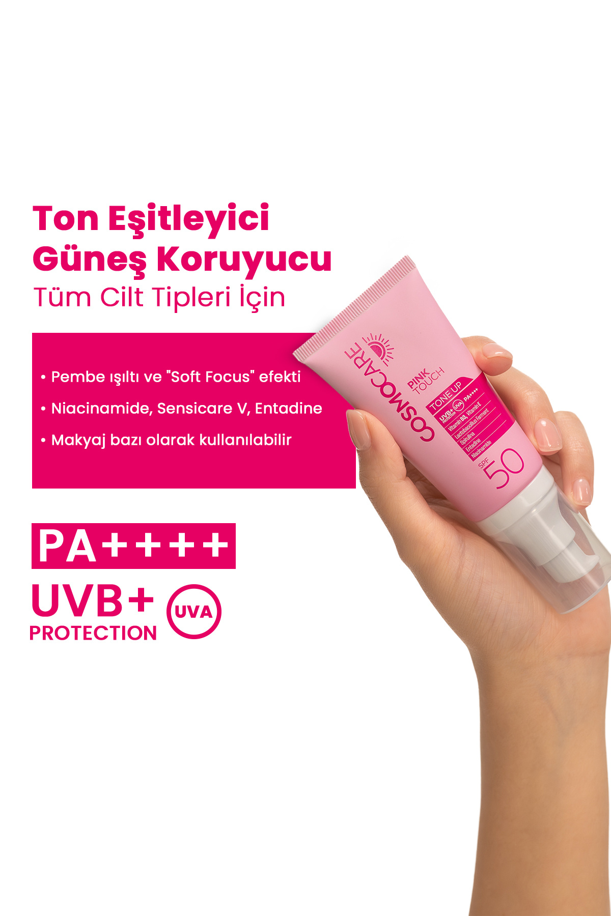 ست ضد آفتاب مینرال و صورتی تاچ تون آپ SPF50 PA++++، 2 عدد 50 میلی لیتر — CC0014 — تصویر 2 از 3