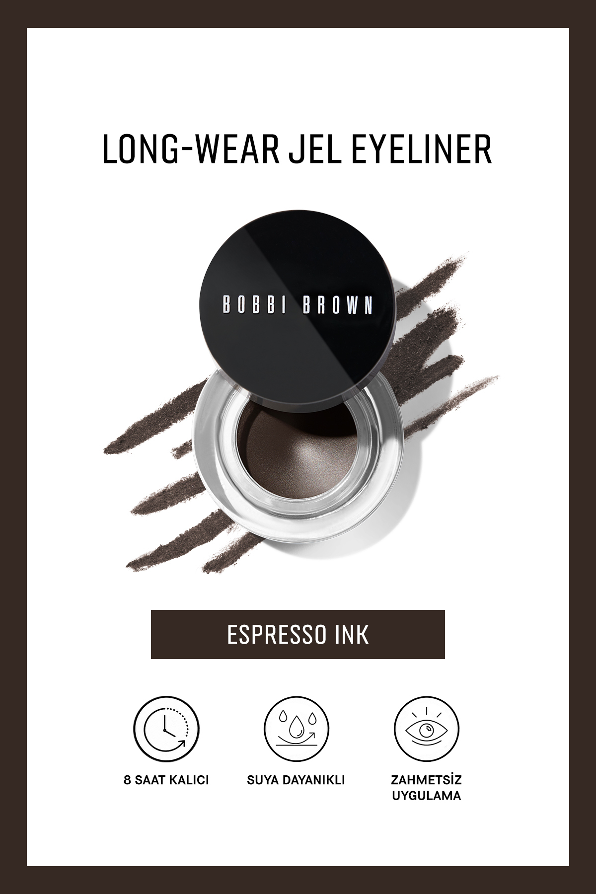 BOBBI BROWN Long-Wear Gel Eyeliner - Uzun Süre Kalıcı & Suya Dayanıklı Jel Eyeliner 3g - Espresso Ink — قهوهای 147399