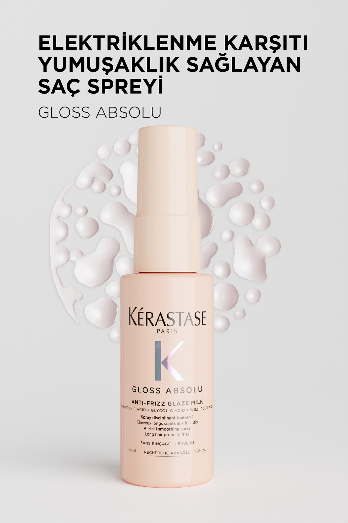 Gloss Absolu Elektriklenmeye Eğilimli Saçlar Için Çok Amaçlı Bakım Sütü Spreyi 45 ml — E4399000 — تصویر 2 از 8
