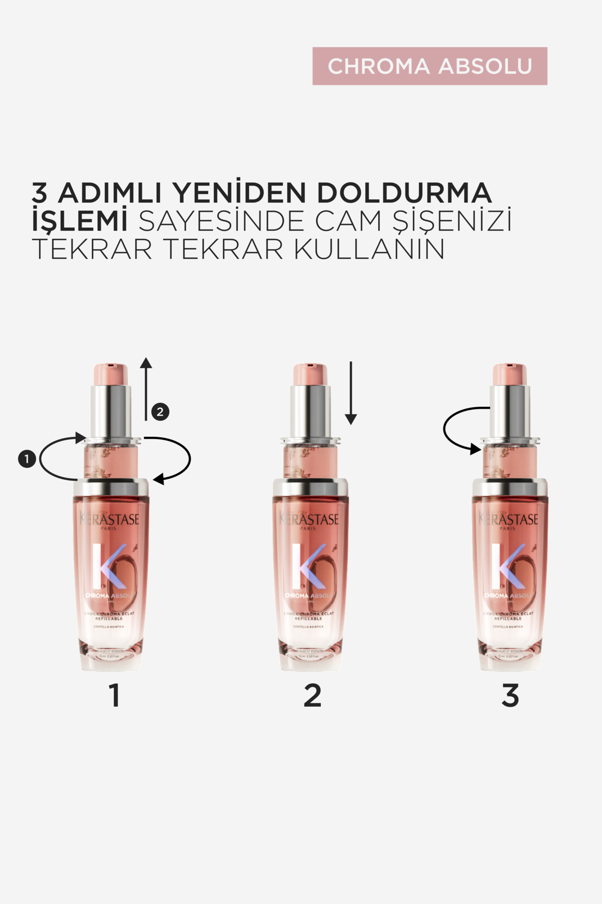 Chroma Absolu L'huile Chroma Eclat Boyalı Saçlar Için Bakım Yağı 75ml — E4182600 — تصویر 8 از 8