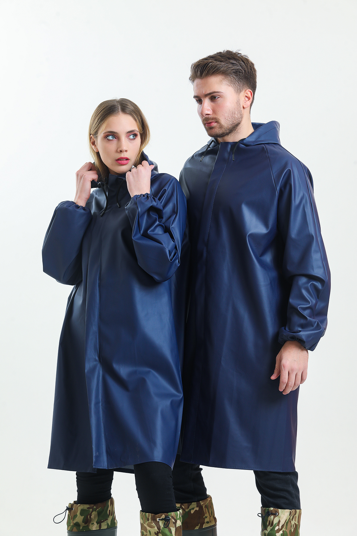 Yağmurluk Unisex Su Geçirmez Günlük & Profesyonel Kullanım — سرمه‌ای Y-7600 — تصویر 5 از 7