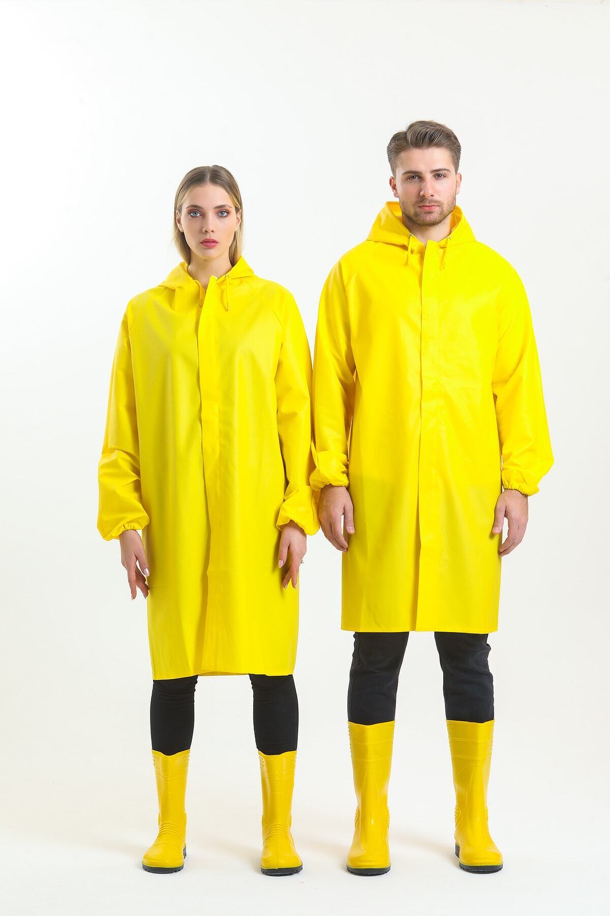 Yağmurluk Unisex Su Geçirmez Günlük ve Profesyonel Kullanım — زرد Y-7600 — تصویر 4 از 8