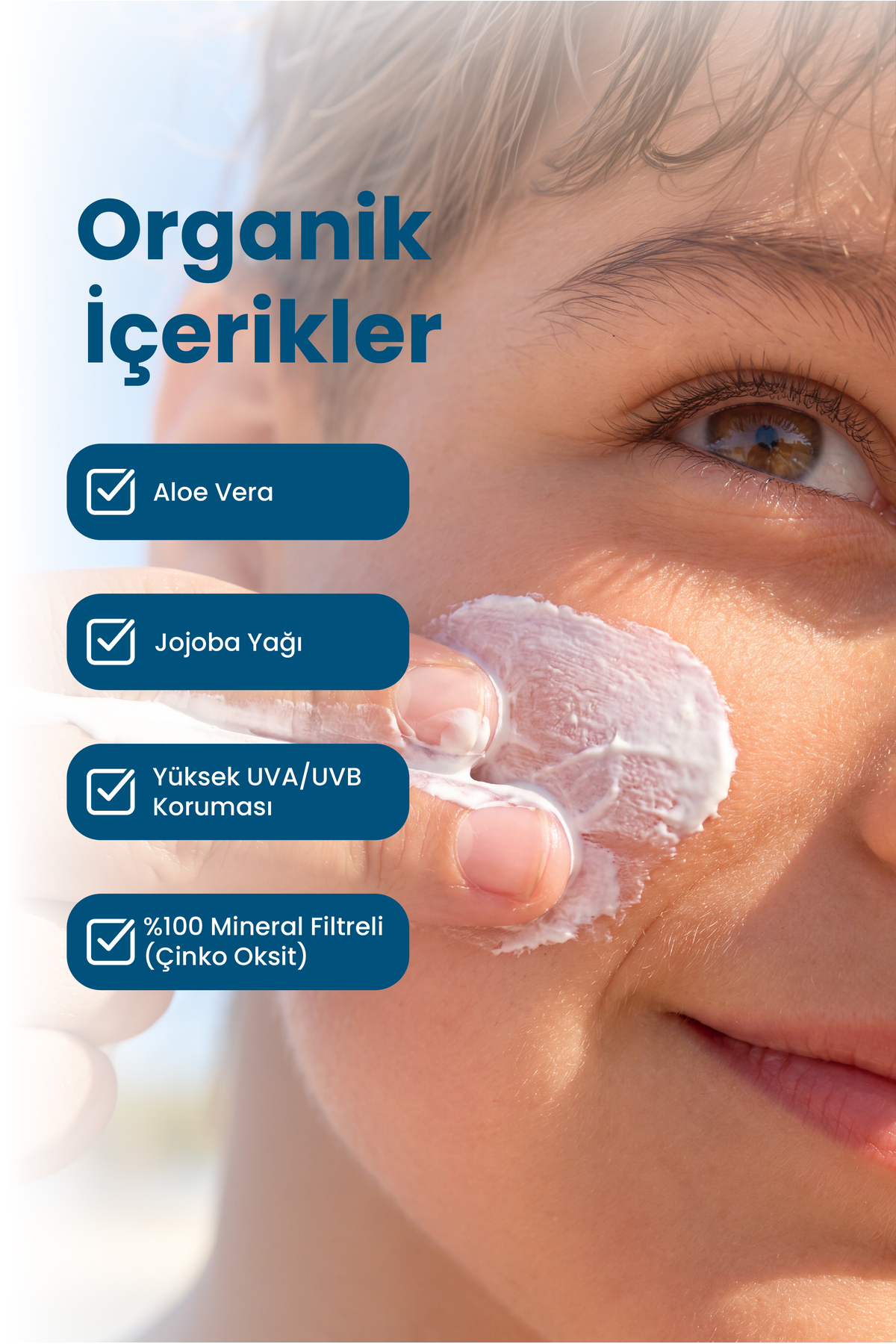 کرم ضد آفتاب کودکان با فیلترهای معدنی SPF 50+، 100 میلی لیتر | کاربرد آسان برای پوست حساس — TRK103071- — تصویر 3 از 7