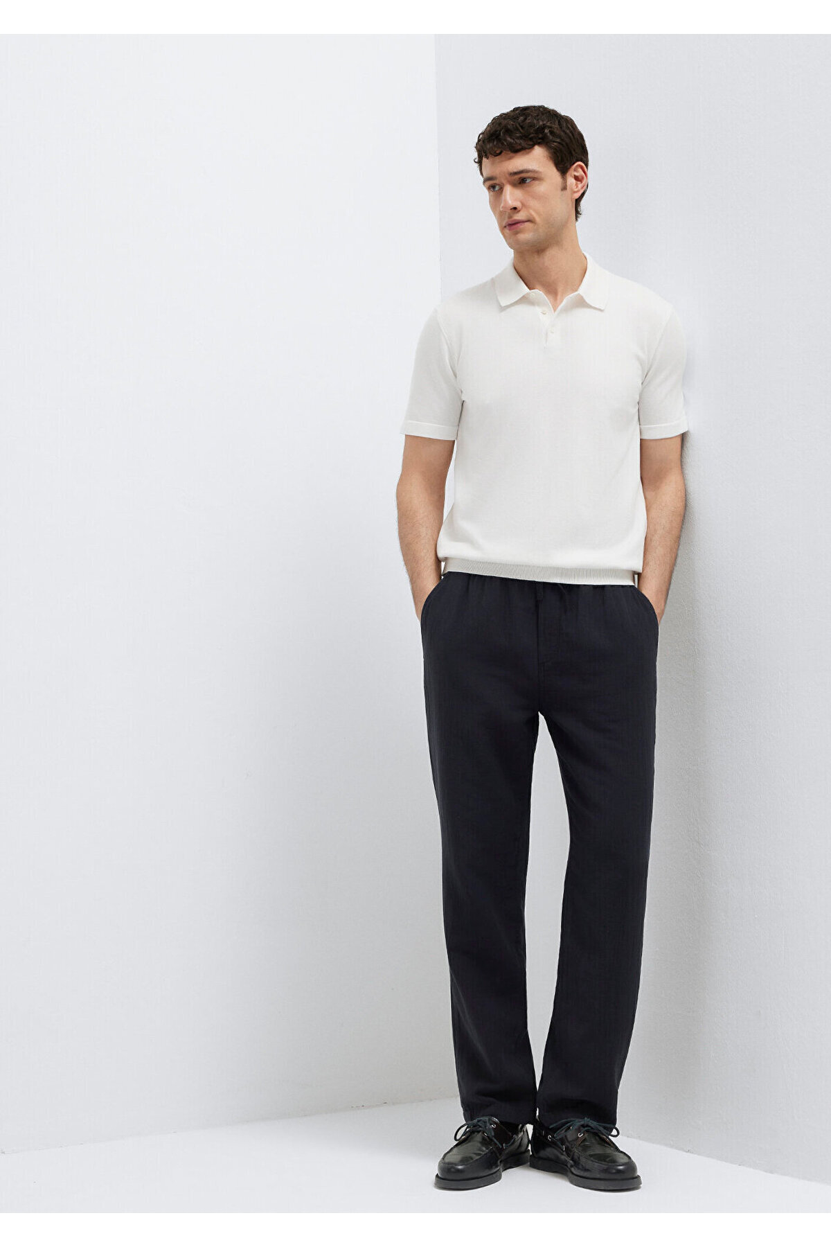 Beli Lastikli Müslin Siyah Jogger Pantolon 0010596-71379 — مشکی — تصویر 2 از 8