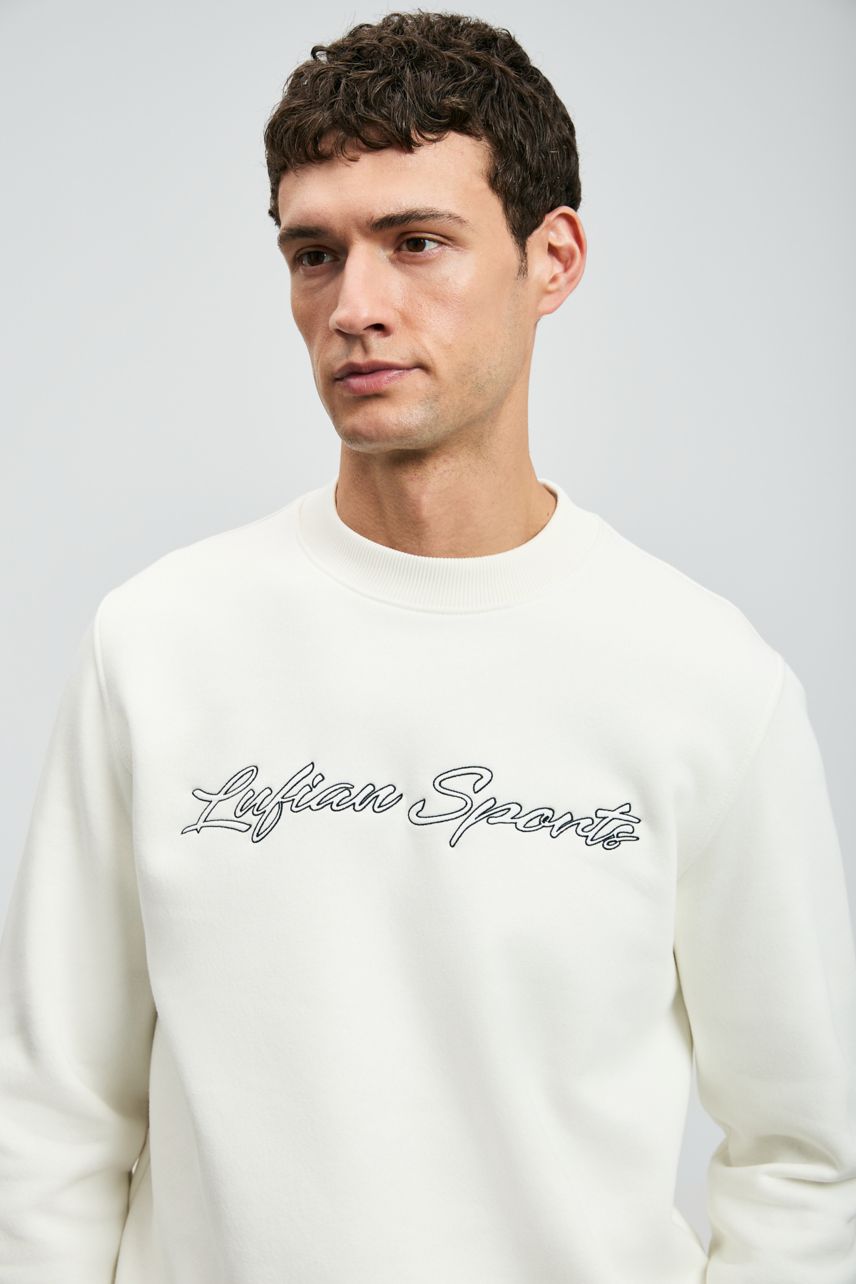Loved Erkek Sweatshirt Kırık Beyaz — سفید 112030170 — تصویر 5 از 6