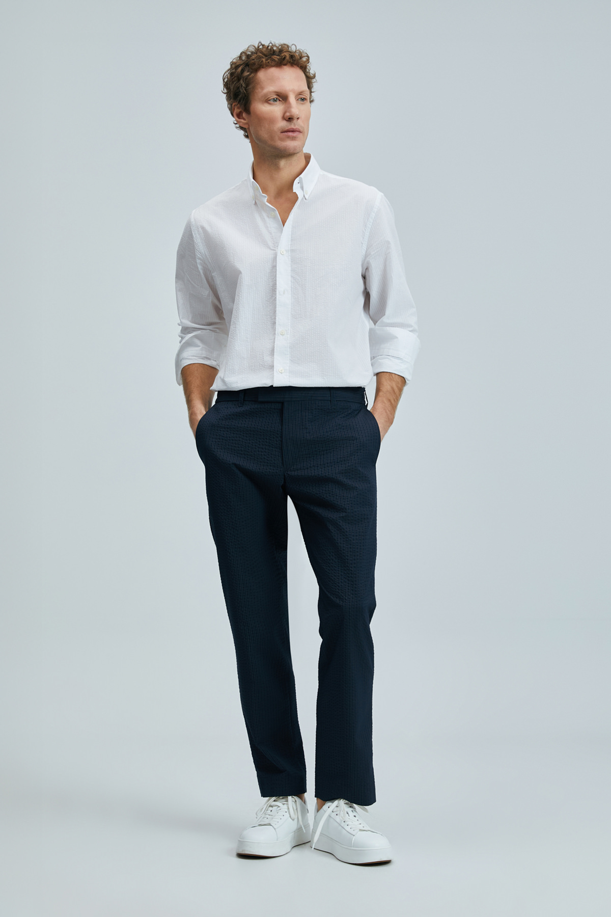 Lukaso Smart Erkek Chino Pantolon Slim Fit Lacivert — سرمه‌ای 111190344 — تصویر 5 از 6